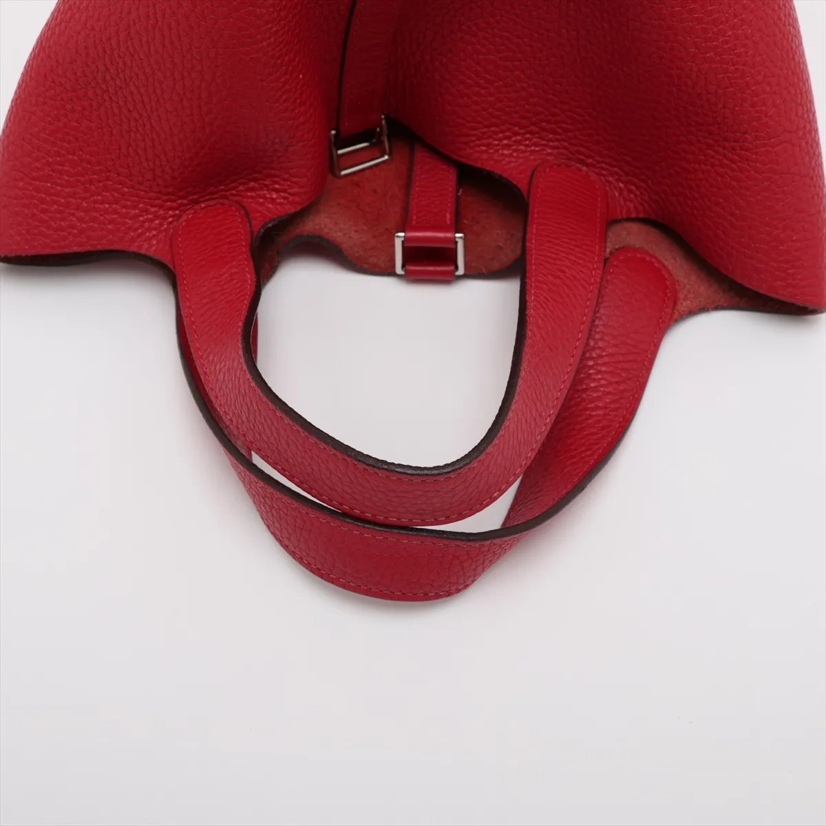 Picotin Lock 18 PM, Taurillon Clemence leather, Rouge Casaque, Silver hardware, A: 2017 — view 5