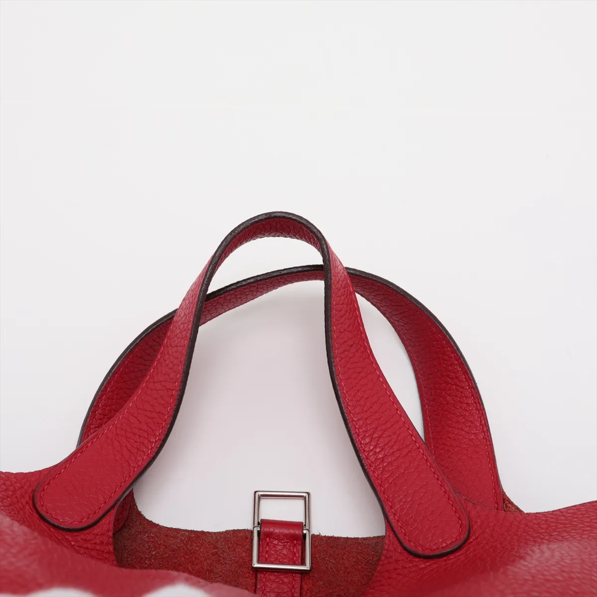 Picotin Lock 18 PM, Taurillon Clemence leather, Rouge Casaque, Silver hardware, A: 2017 — view 6