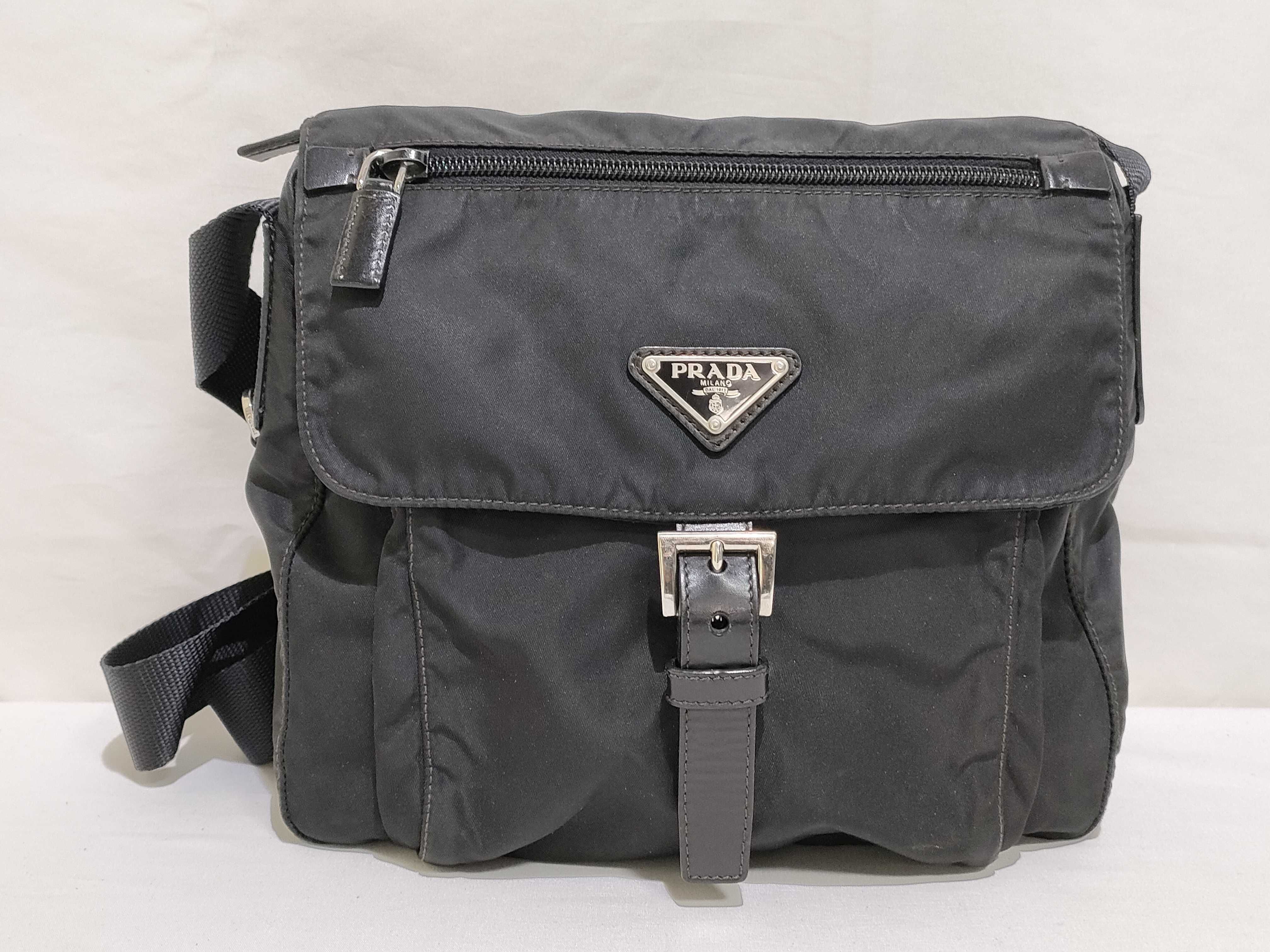 Shoulder Bag Nylon Black