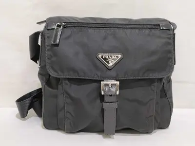 Shoulder Bag Nylon Black