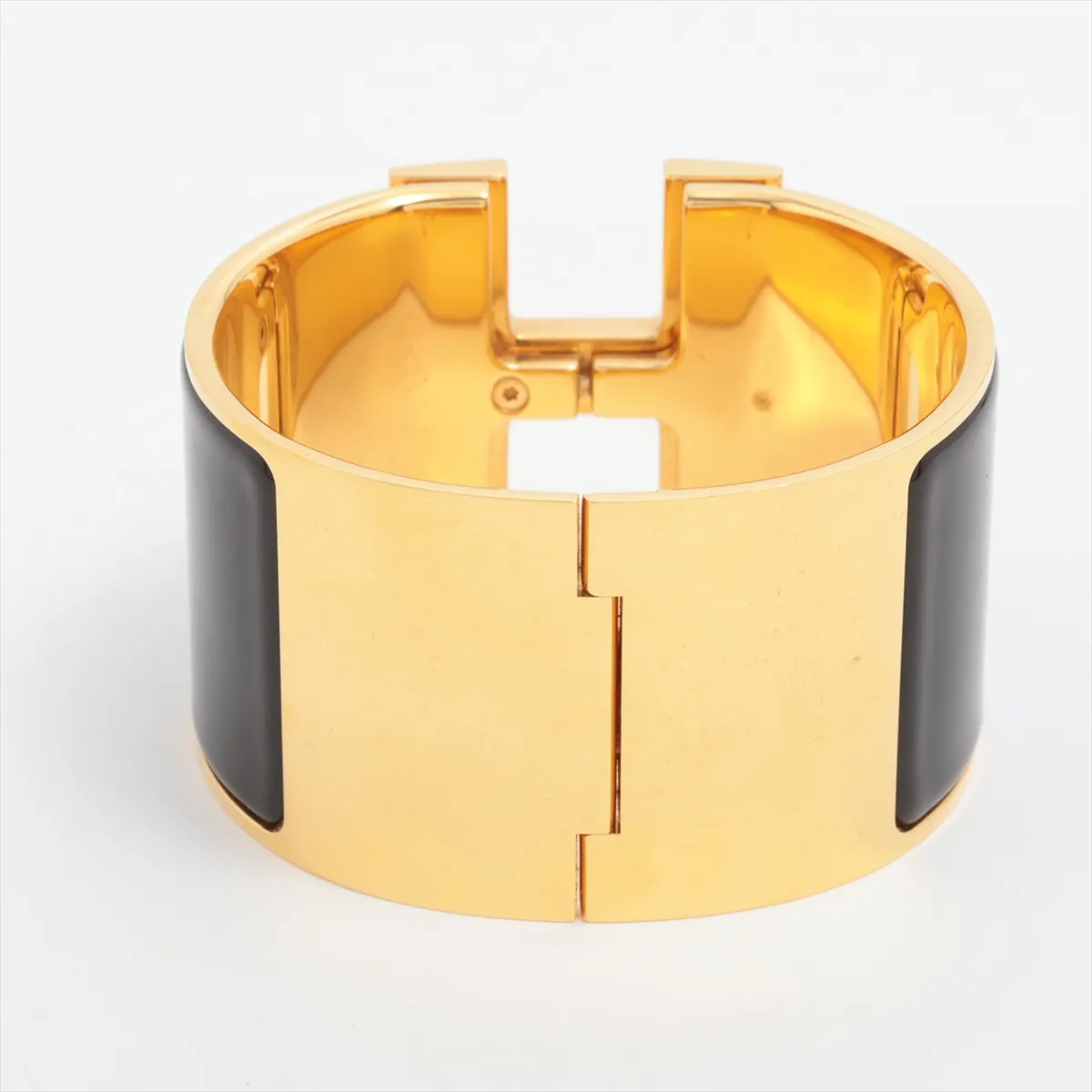 Clic Clac H Bangle TGM Bangle GP Gold x Black. Shows — view 2
