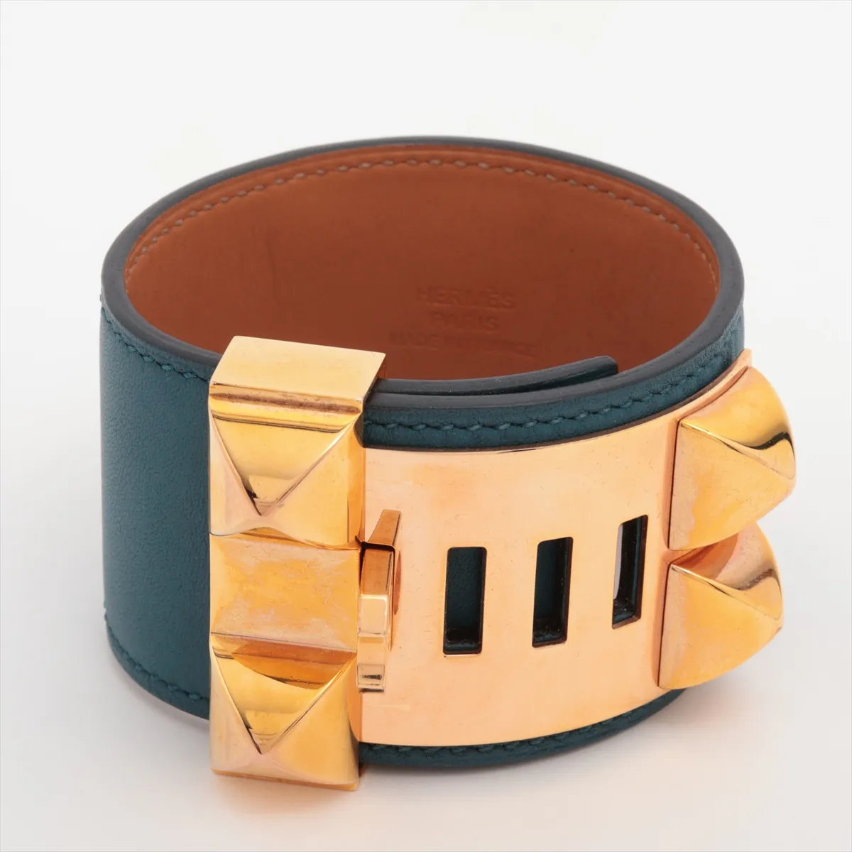 Collier de Chien T: 2015 Bracelet, GP x Leather, Blue, — view 2