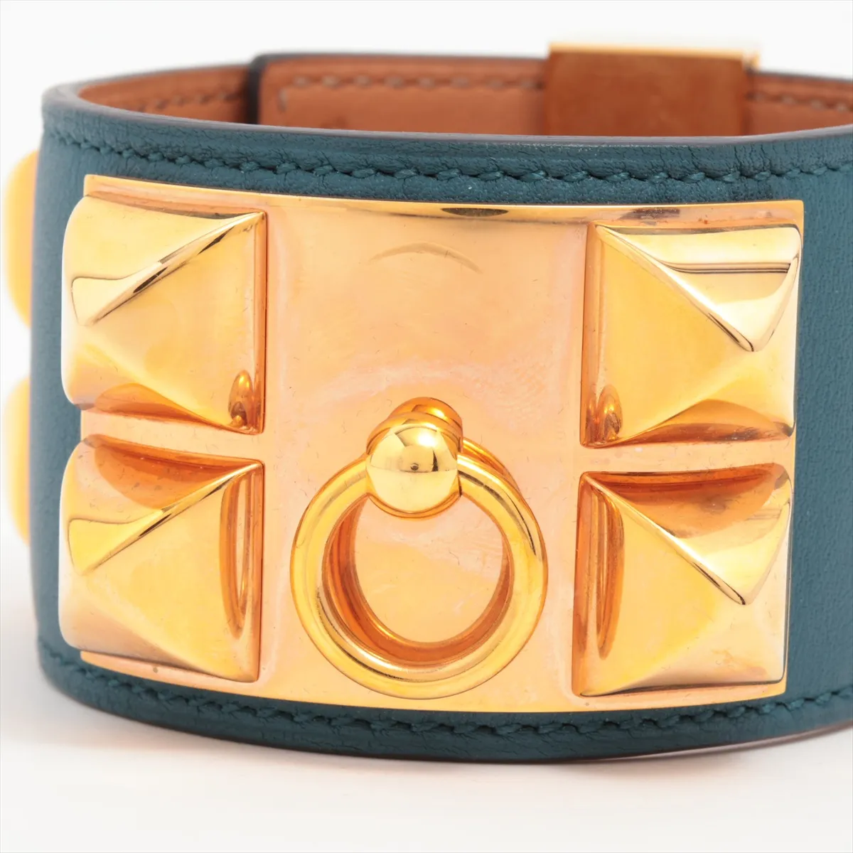 Collier de Chien T: 2015 Bracelet, GP x Leather, Blue, — view 3