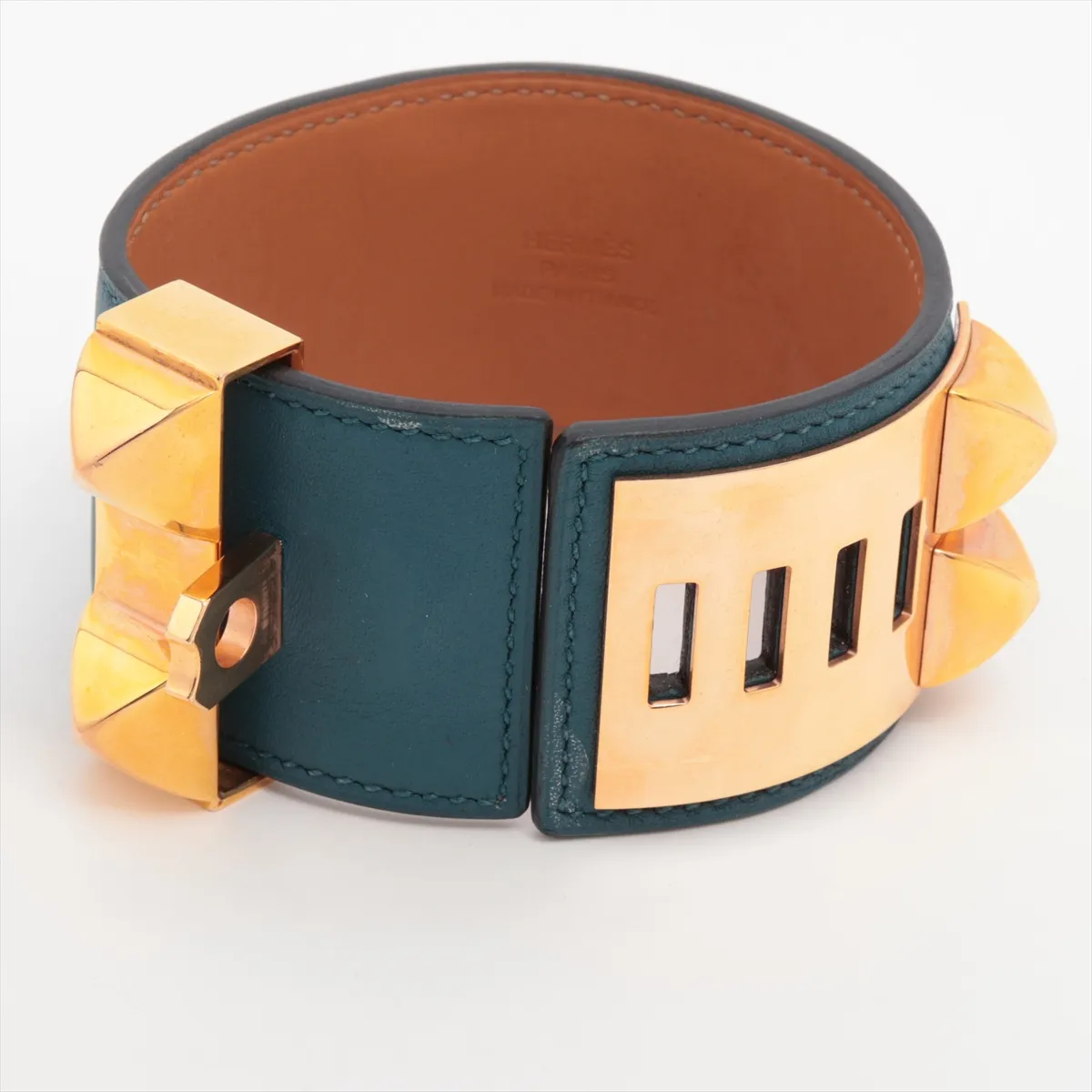 Collier de Chien T: 2015 Bracelet, GP x Leather, Blue, — view 5
