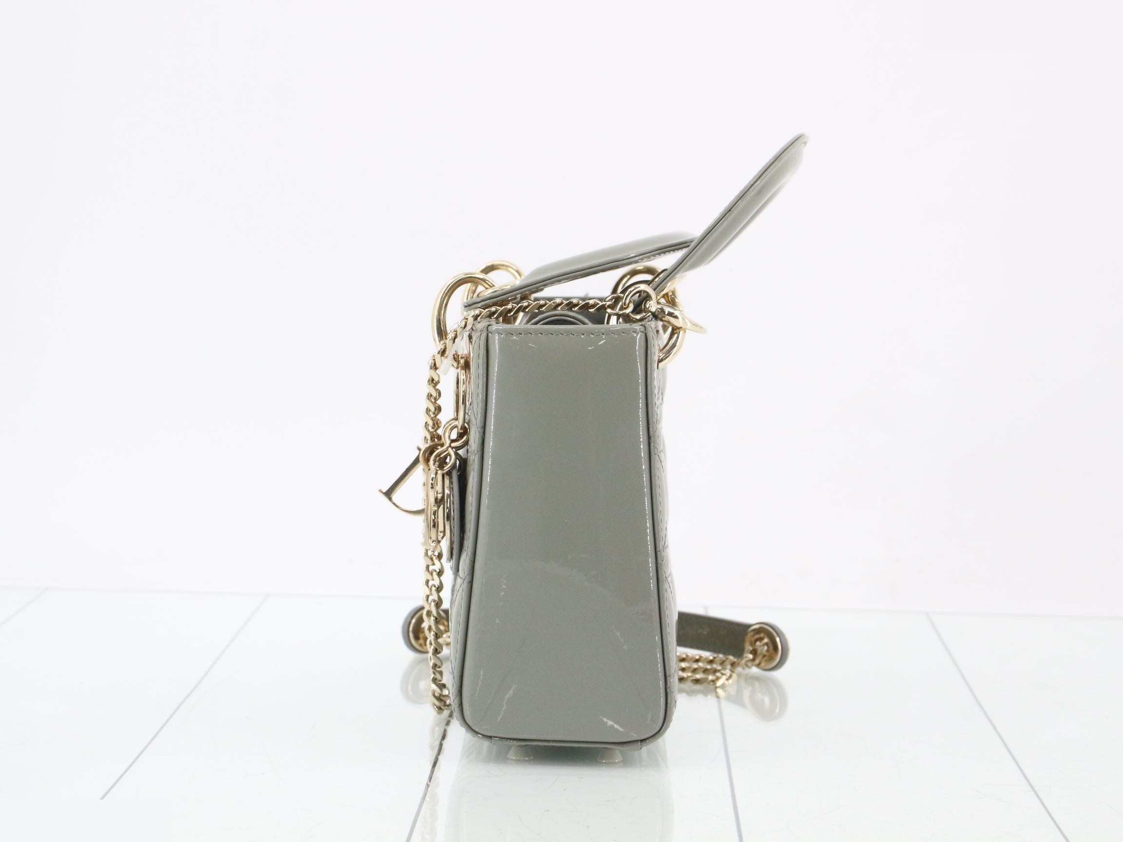 Lady Dior Cannage Enamel 2-Way Shoulder/Handbag — view 3