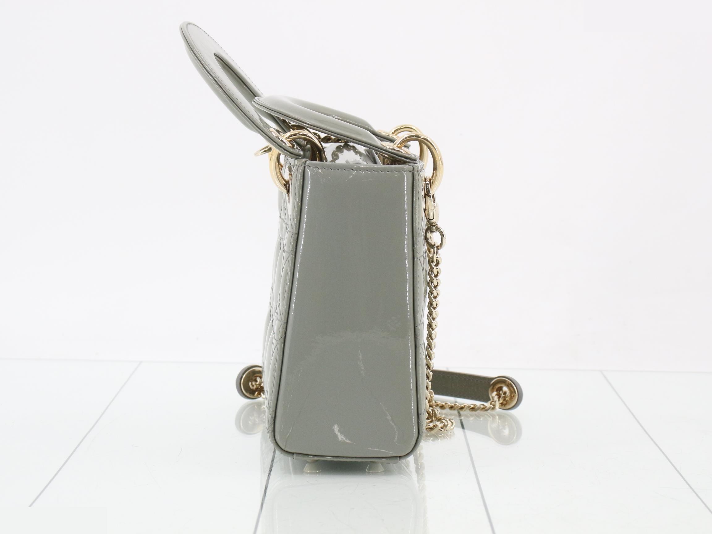 Lady Dior Cannage Enamel 2-Way Shoulder/Handbag — view 4