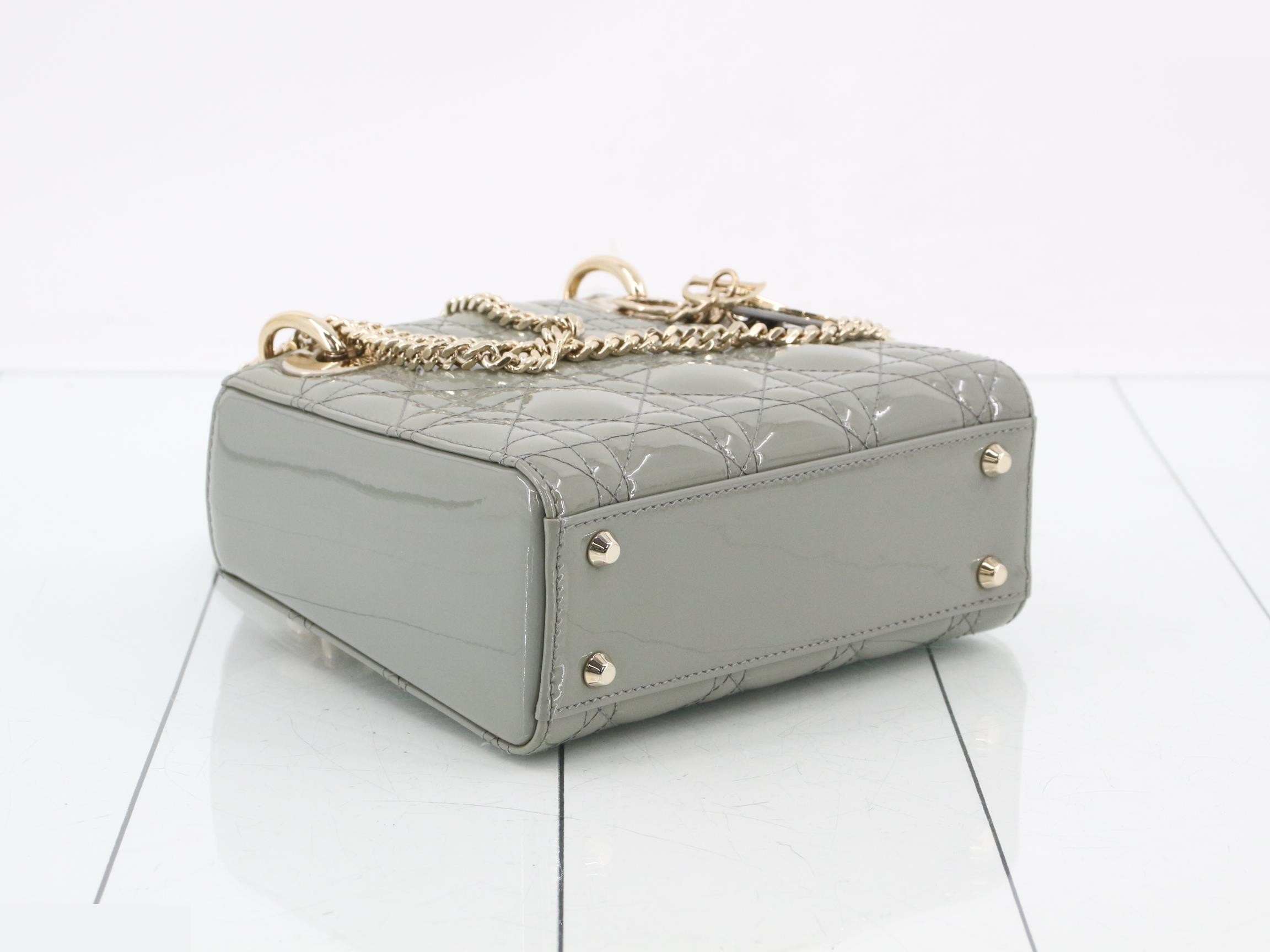 Lady Dior Cannage Enamel 2-Way Shoulder/Handbag — view 5