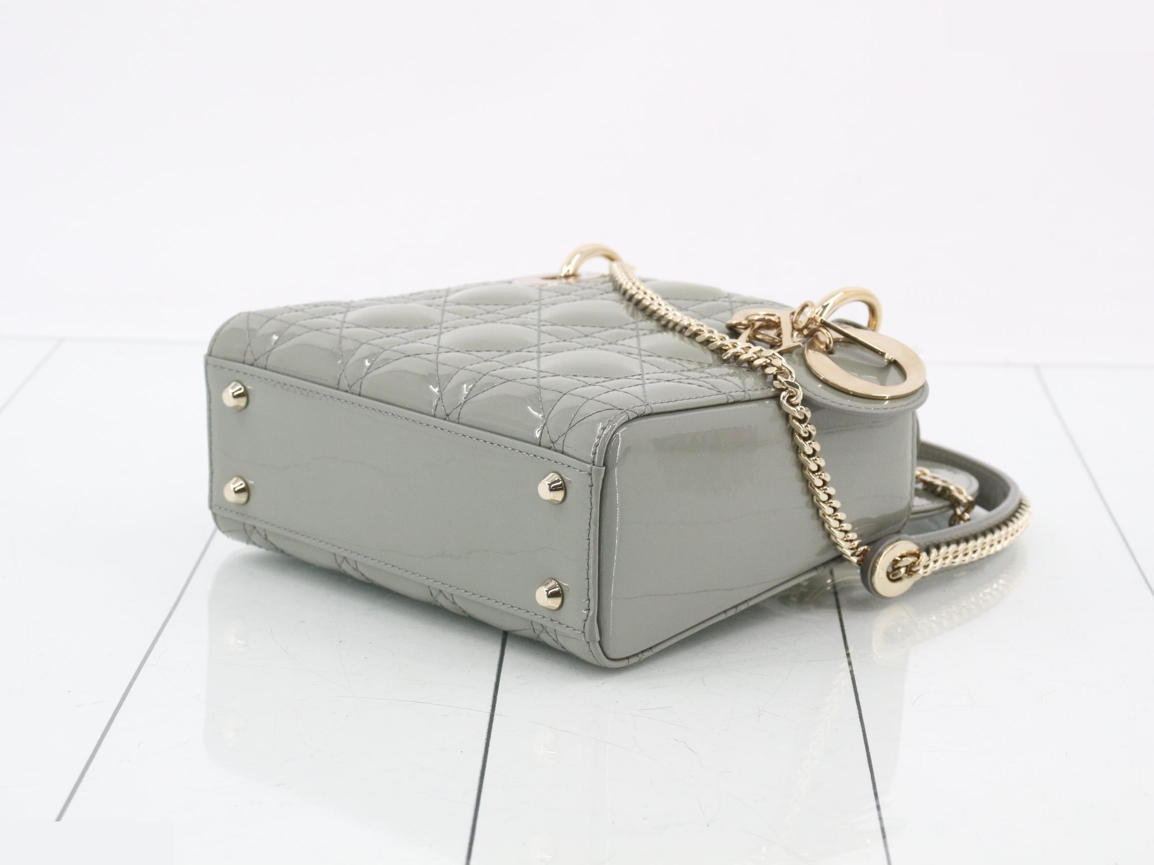 Lady Dior Cannage Enamel 2-Way Shoulder/Handbag — view 6
