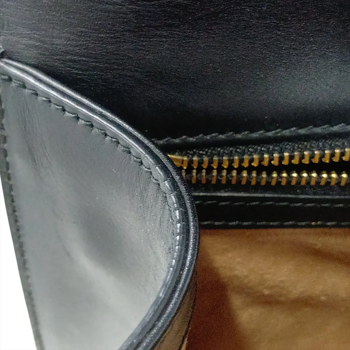 Sylvie Leather Shoulder Bag, Black, 421882 — view 9