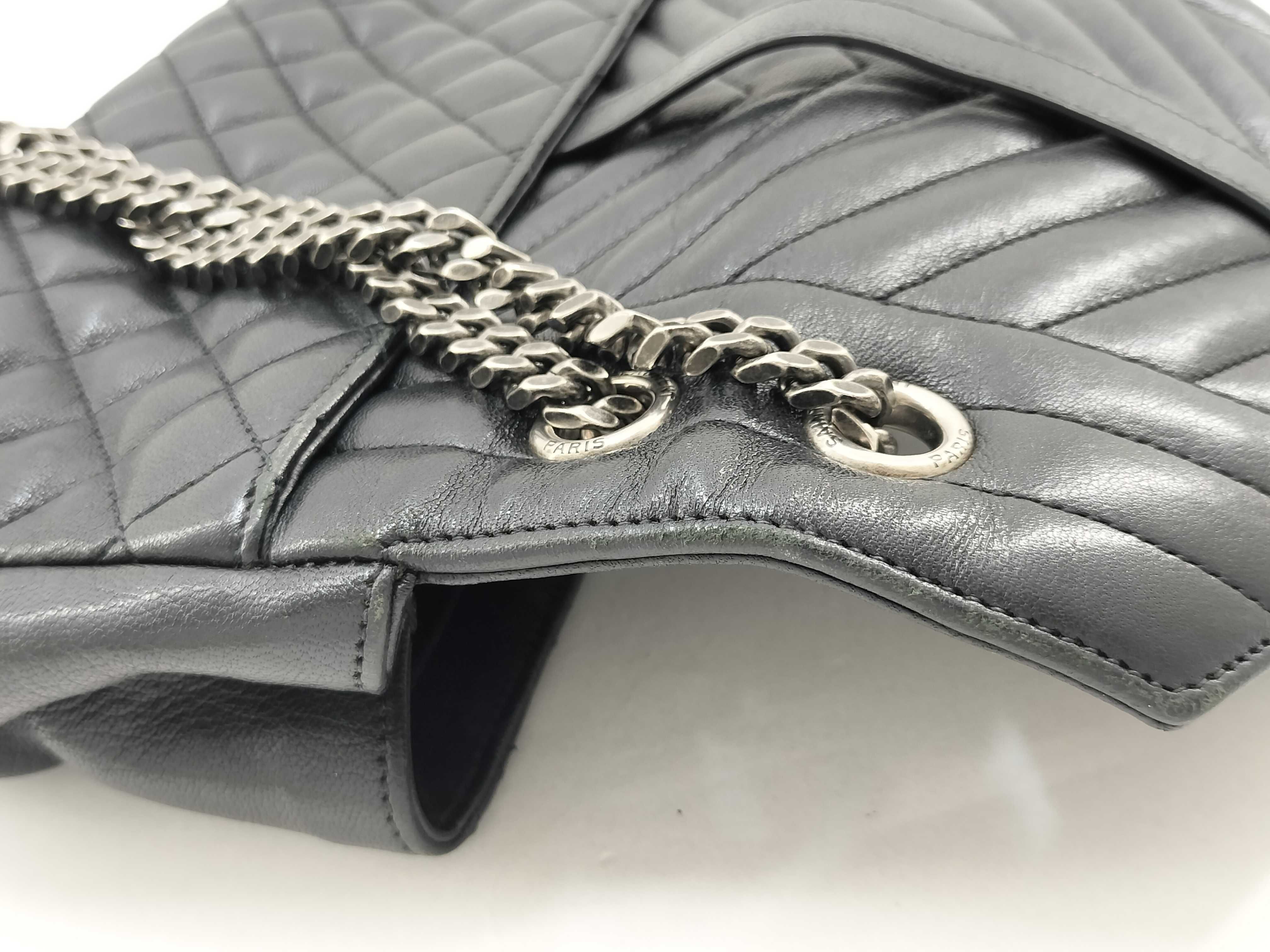 Envelope Leather Chain Shoulder Bag, Black, 428125 (Shoulder Bag) — view 15