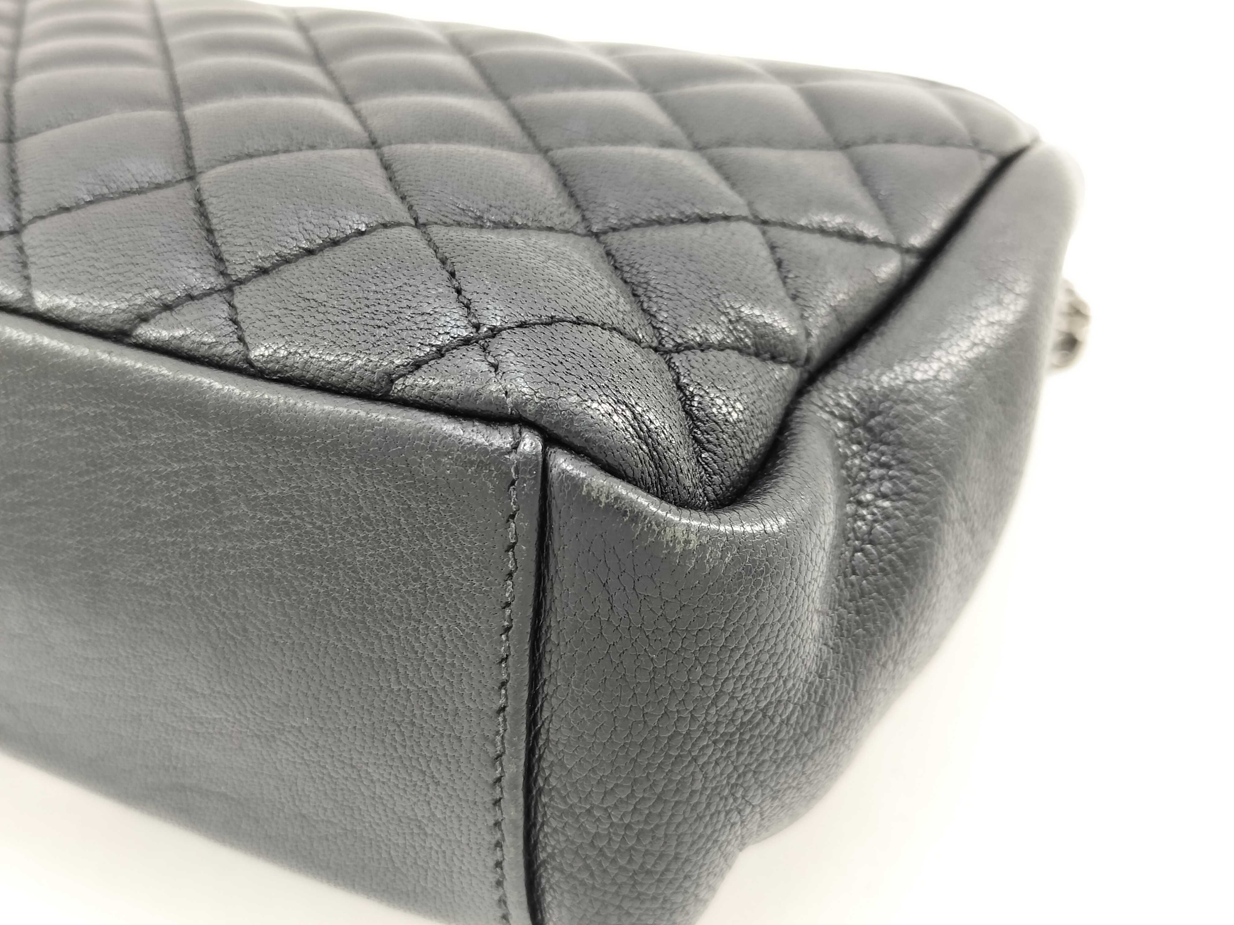 Envelope Leather Chain Shoulder Bag, Black, 428125 (Shoulder Bag) — view 5