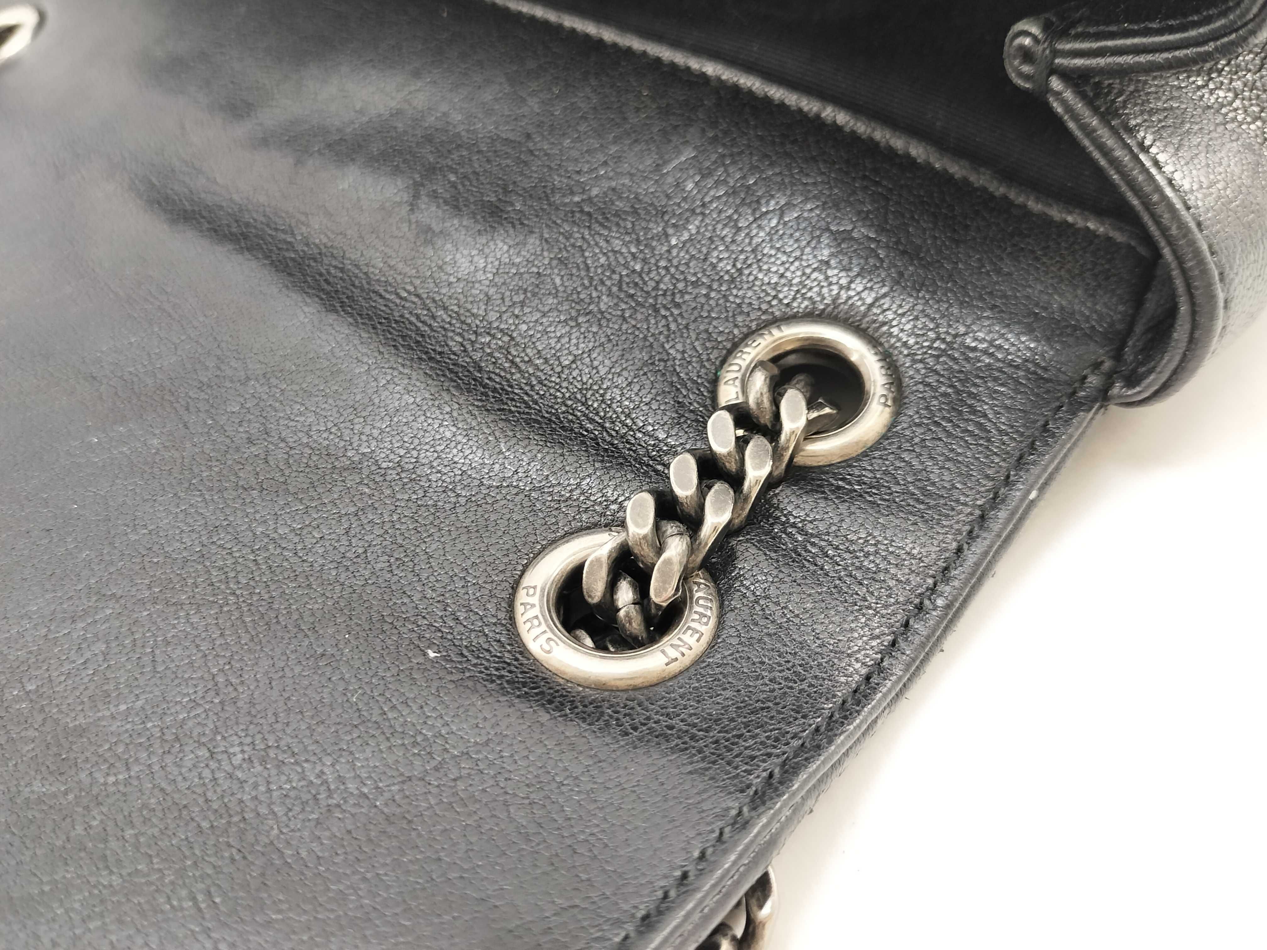 Envelope Leather Chain Shoulder Bag, Black, 428125 (Shoulder Bag) — view 10