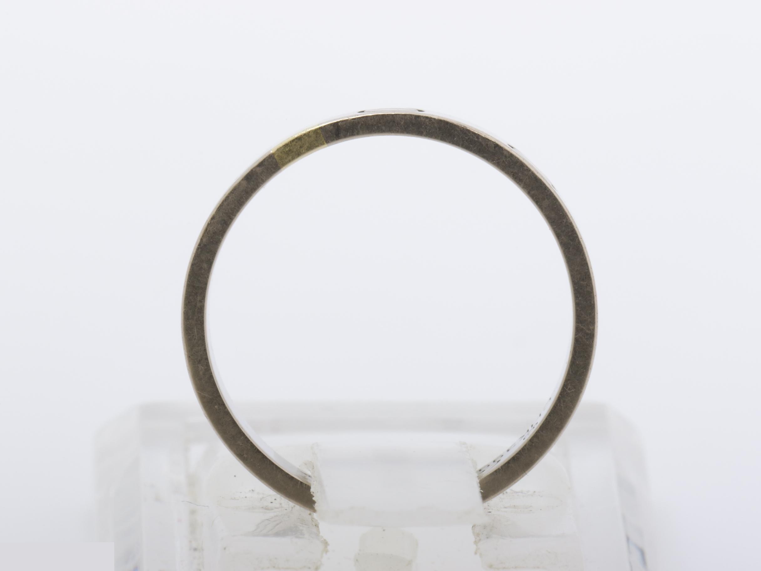Mini Love Ring, 750WG, 3.1g, Size #46 (actual size #8), Width approx. 3.5mm — view 5