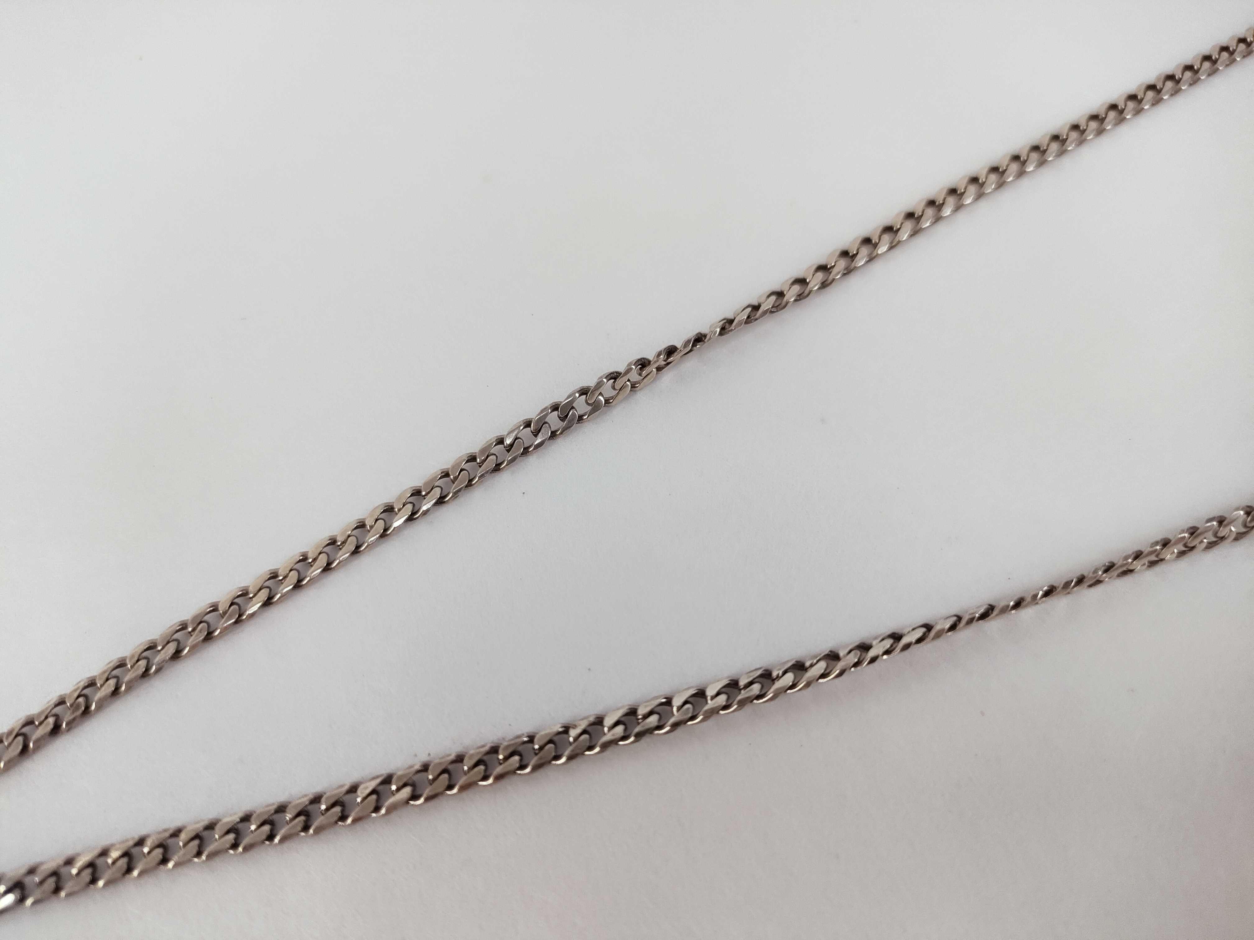 (Gucci) trademark hexagon logo sterling silver 925 necklace. — view 8