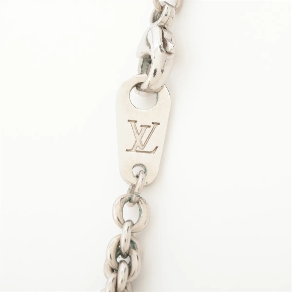 MP2691 Collier Squared LV Strass OB0260 Necklace GP Silver — view 4