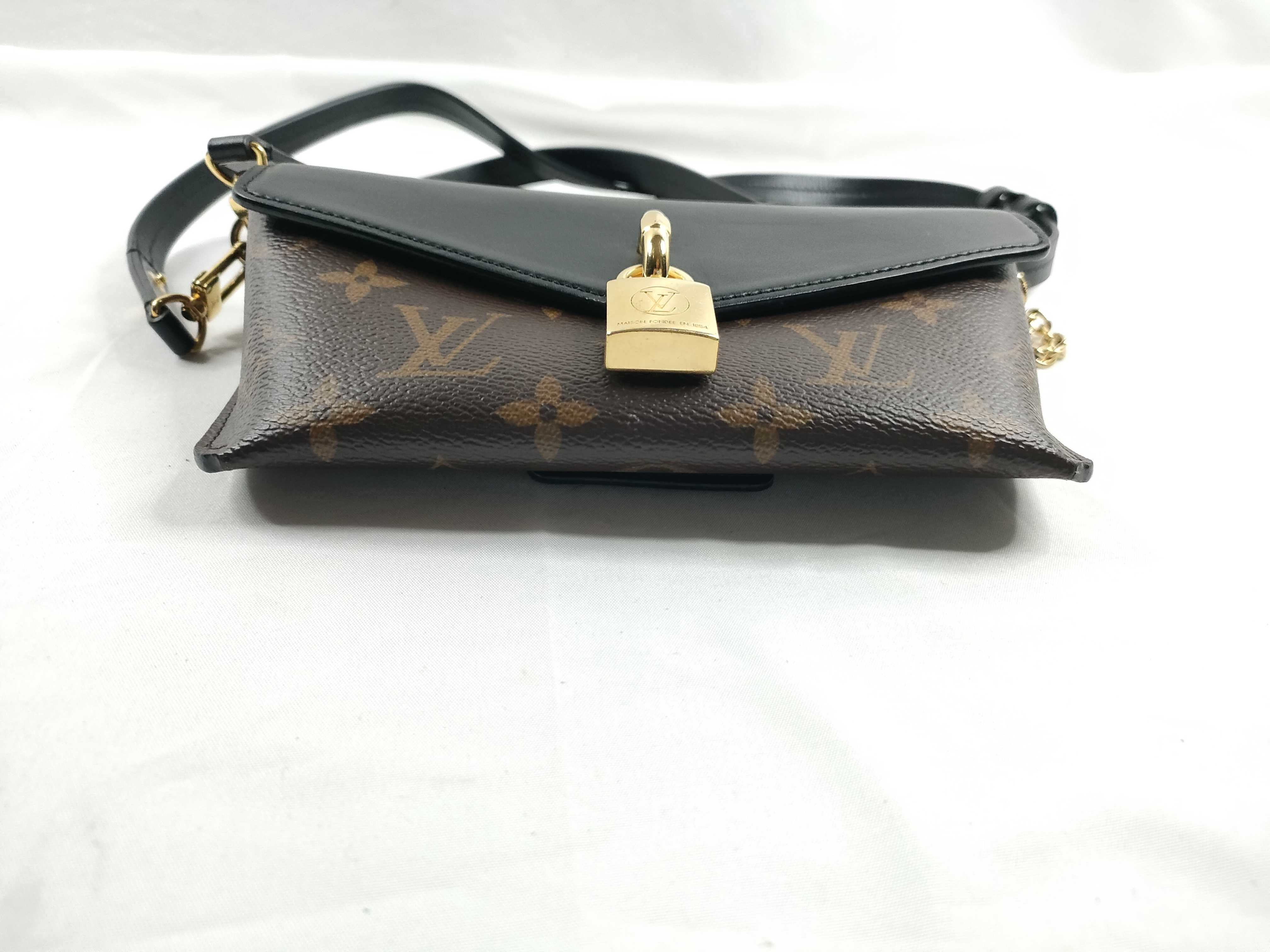 Padlock-on-Strap Monogram Noir 2-Way Chain Shoulder Bag M80559 Gold Hardware Shoulder Bag — view 4
