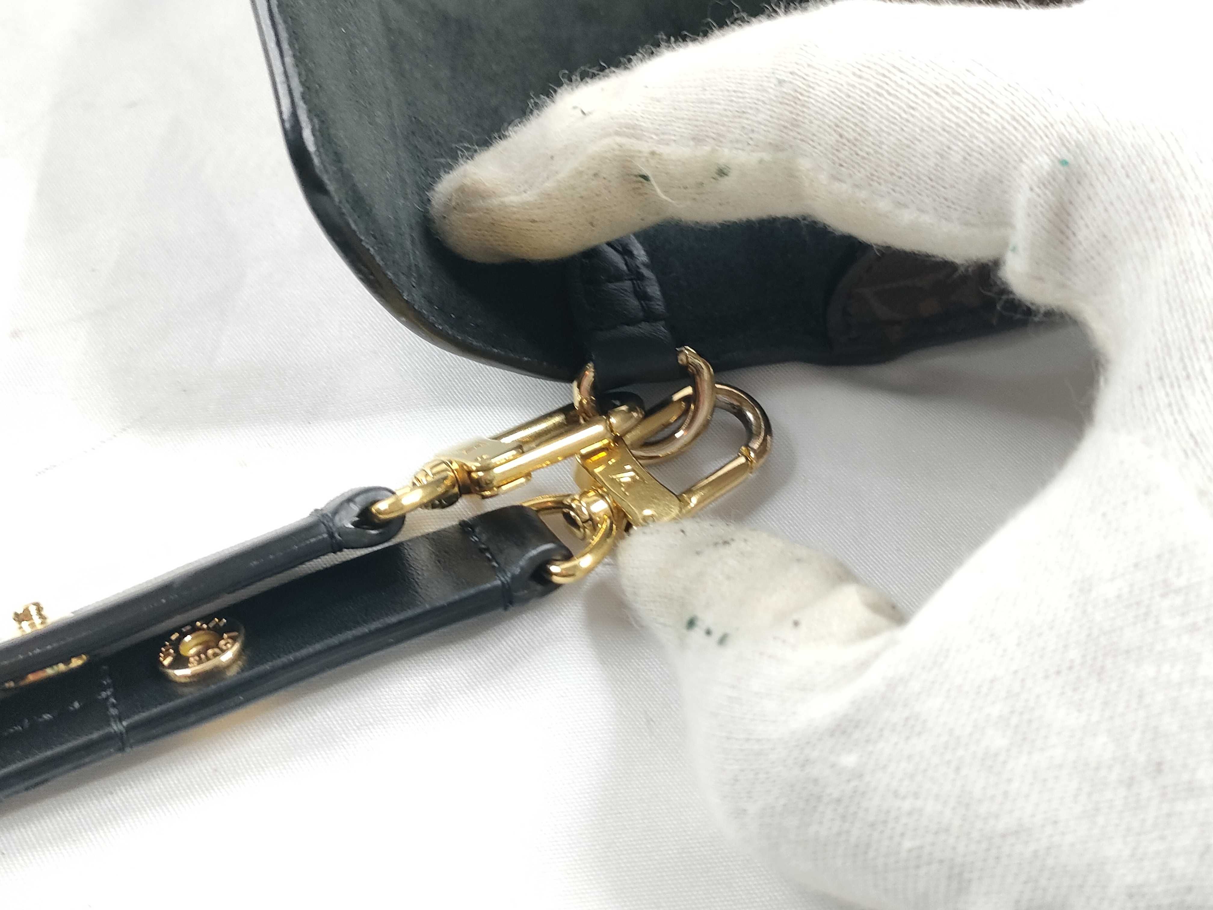 Padlock-on-Strap Monogram Noir 2-Way Chain Shoulder Bag M80559 Gold Hardware Shoulder Bag — view 8
