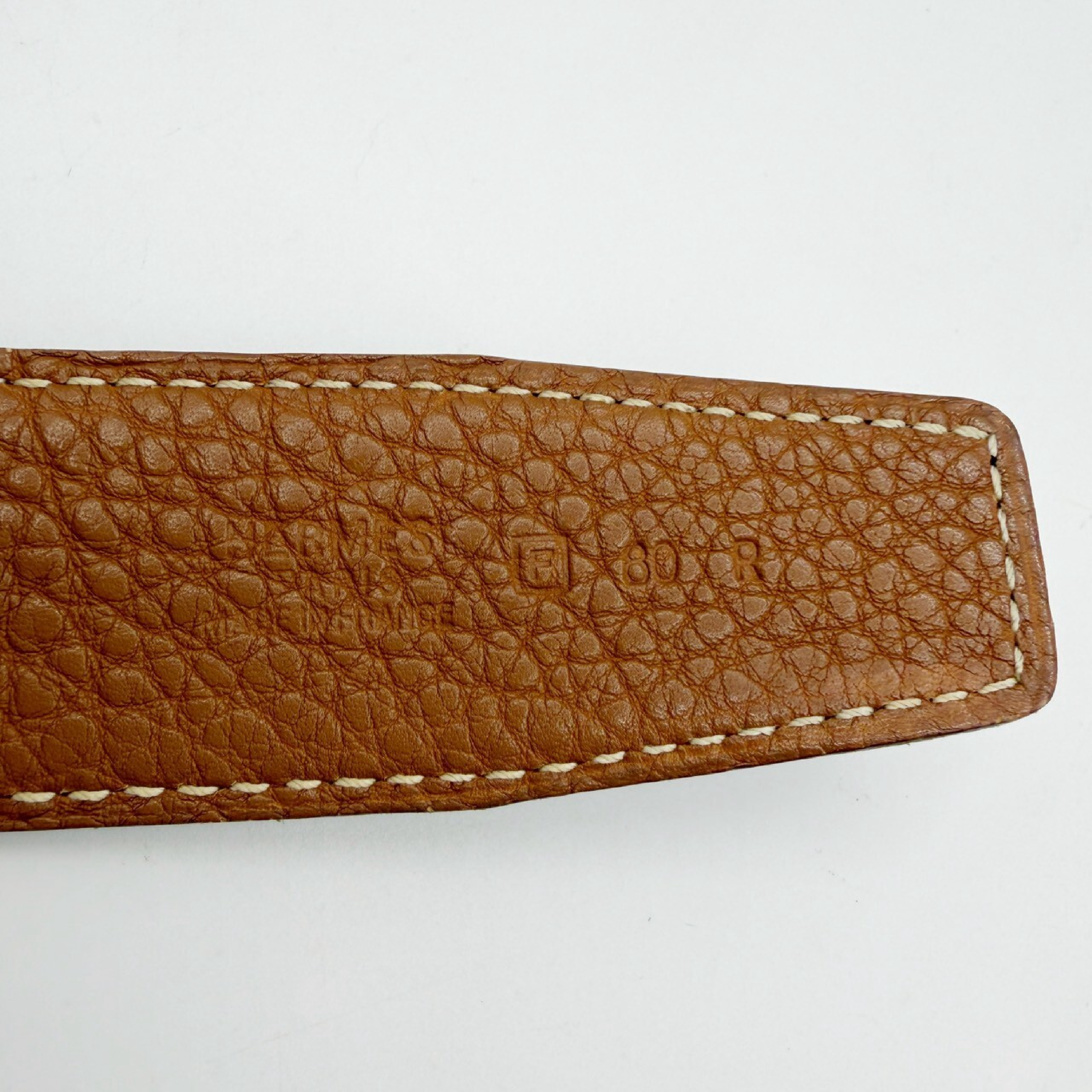 Constance 80 Belt, Silver Hardware, F Stamp — view 11