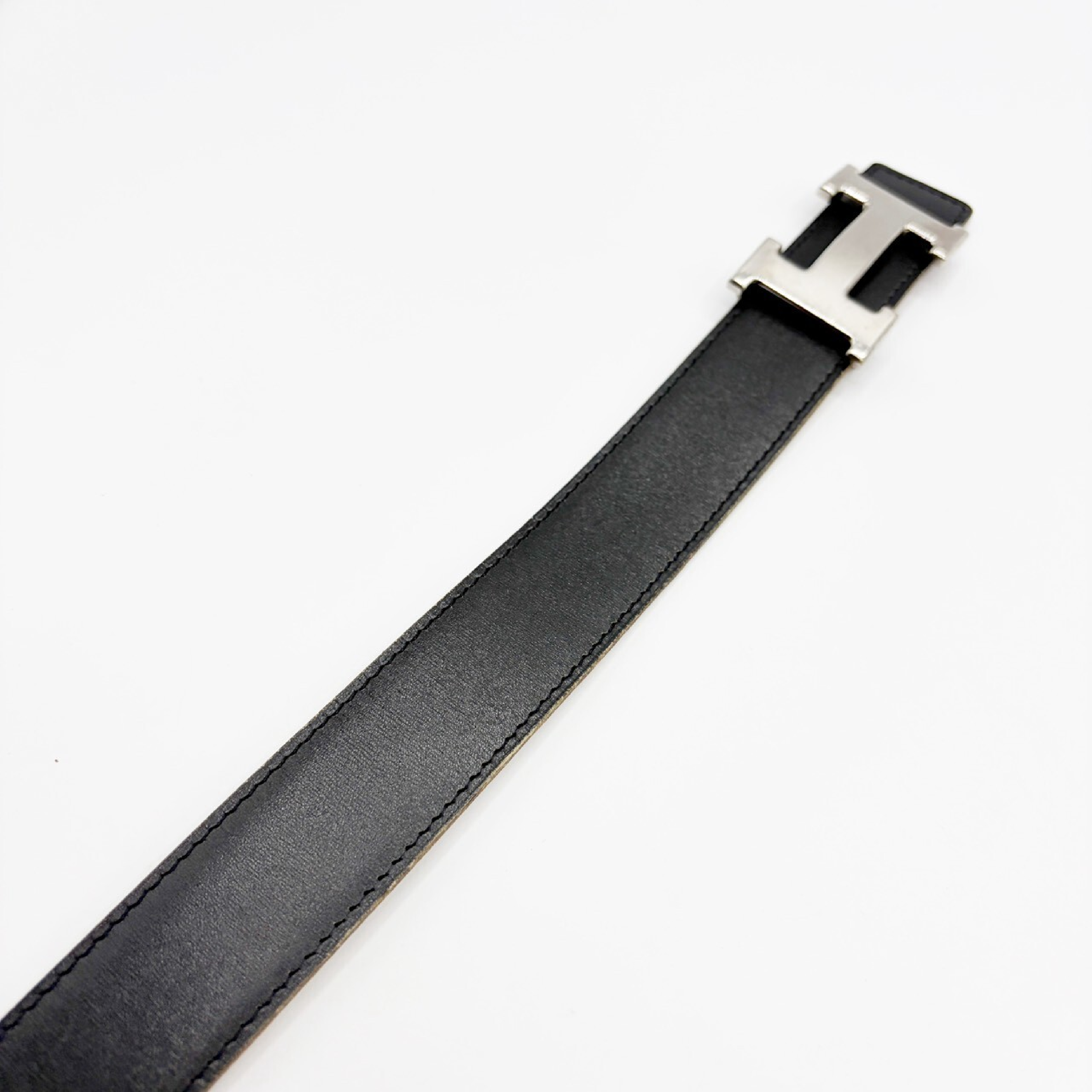 Constance 80 Belt, Silver Hardware, F Stamp — view 3