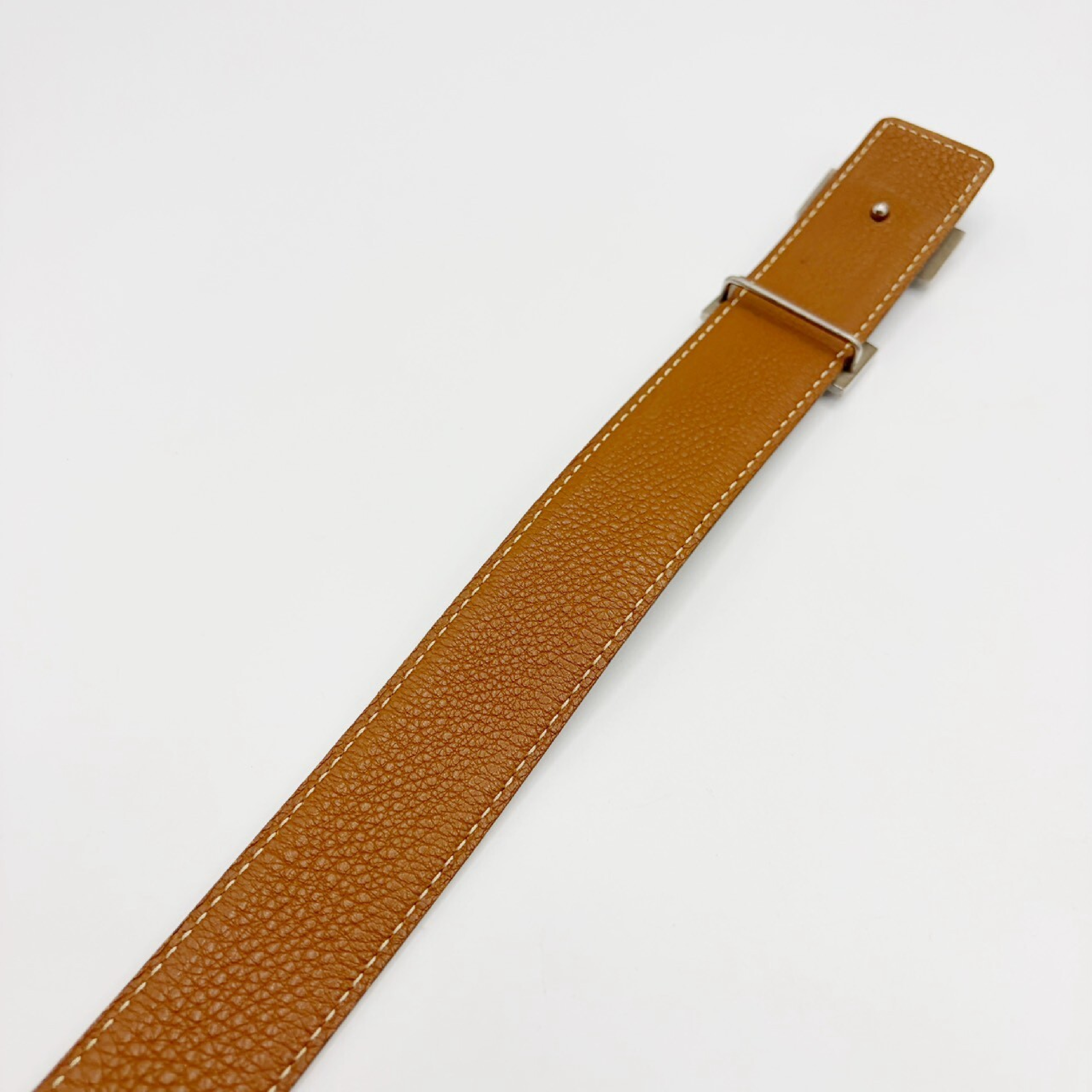 Constance 80 Belt, Silver Hardware, F Stamp — view 4