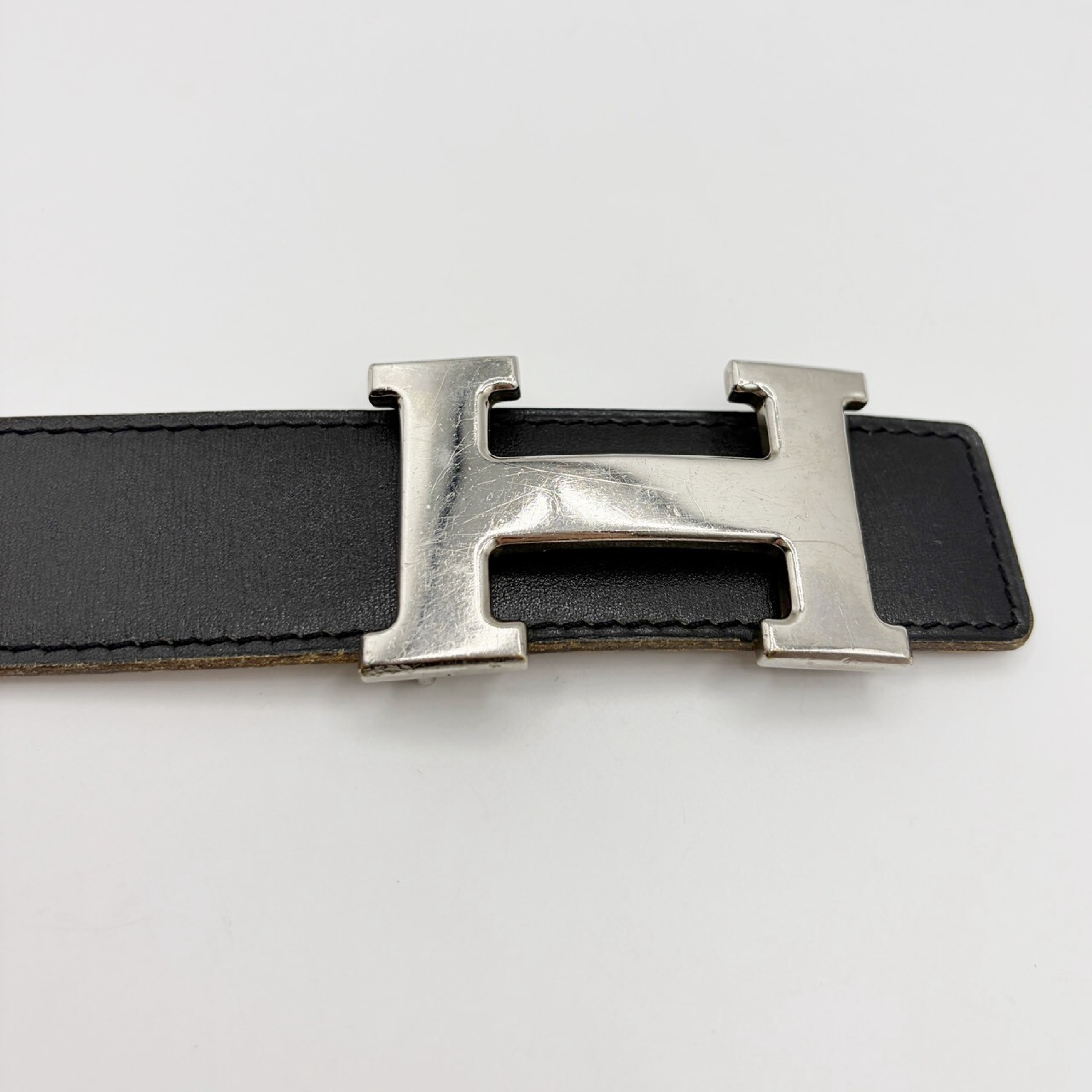 Constance 80 Belt, Silver Hardware, F Stamp — view 9