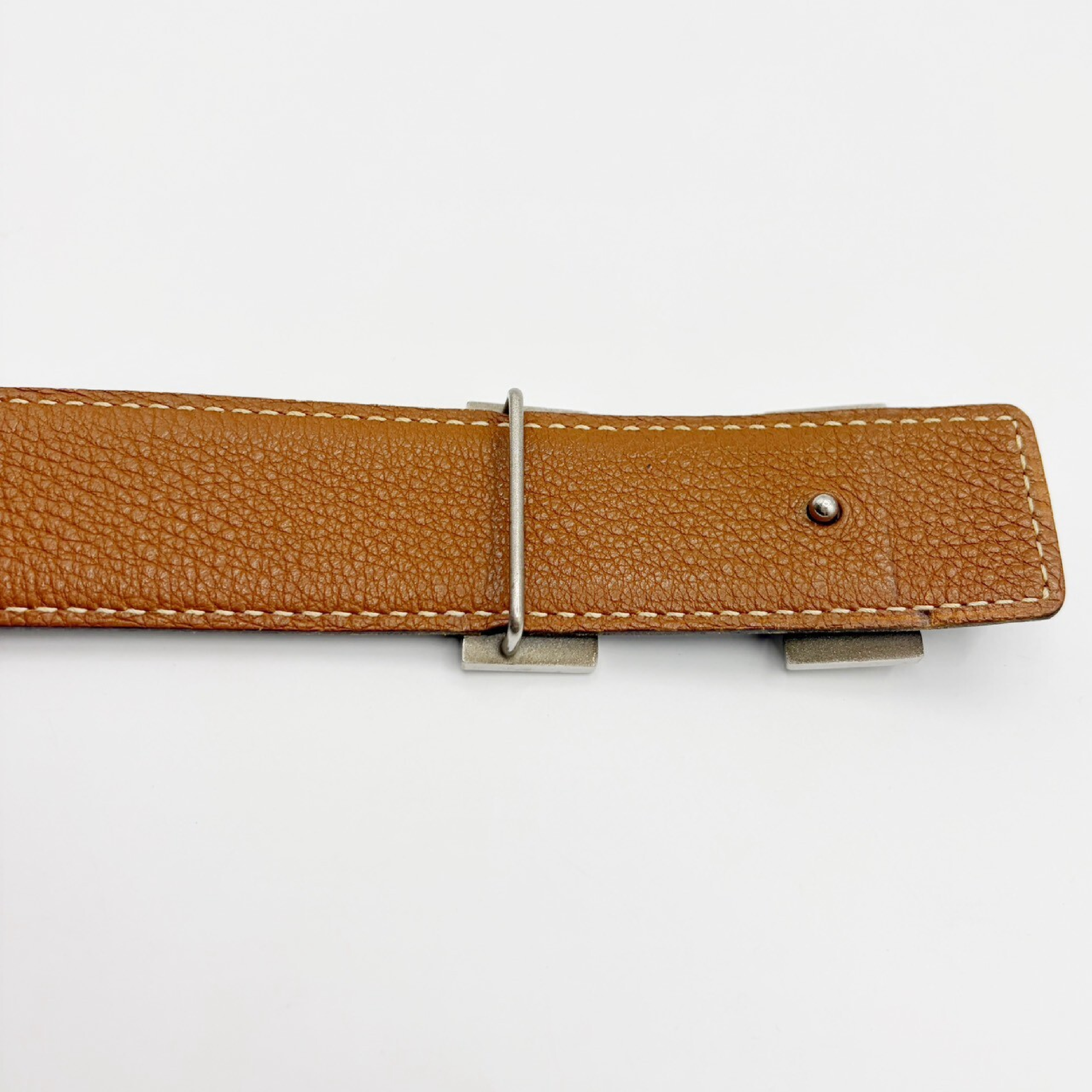 Constance 80 Belt, Silver Hardware, F Stamp — view 10