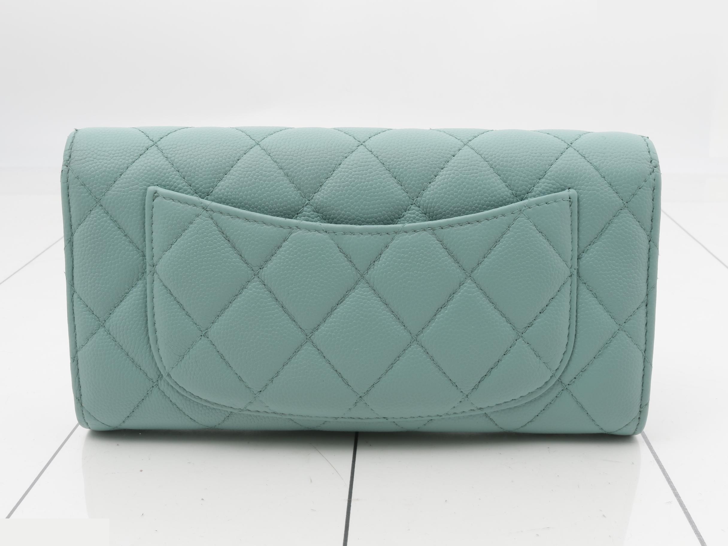 Caviar leather (bag) and wallet, green — view 2