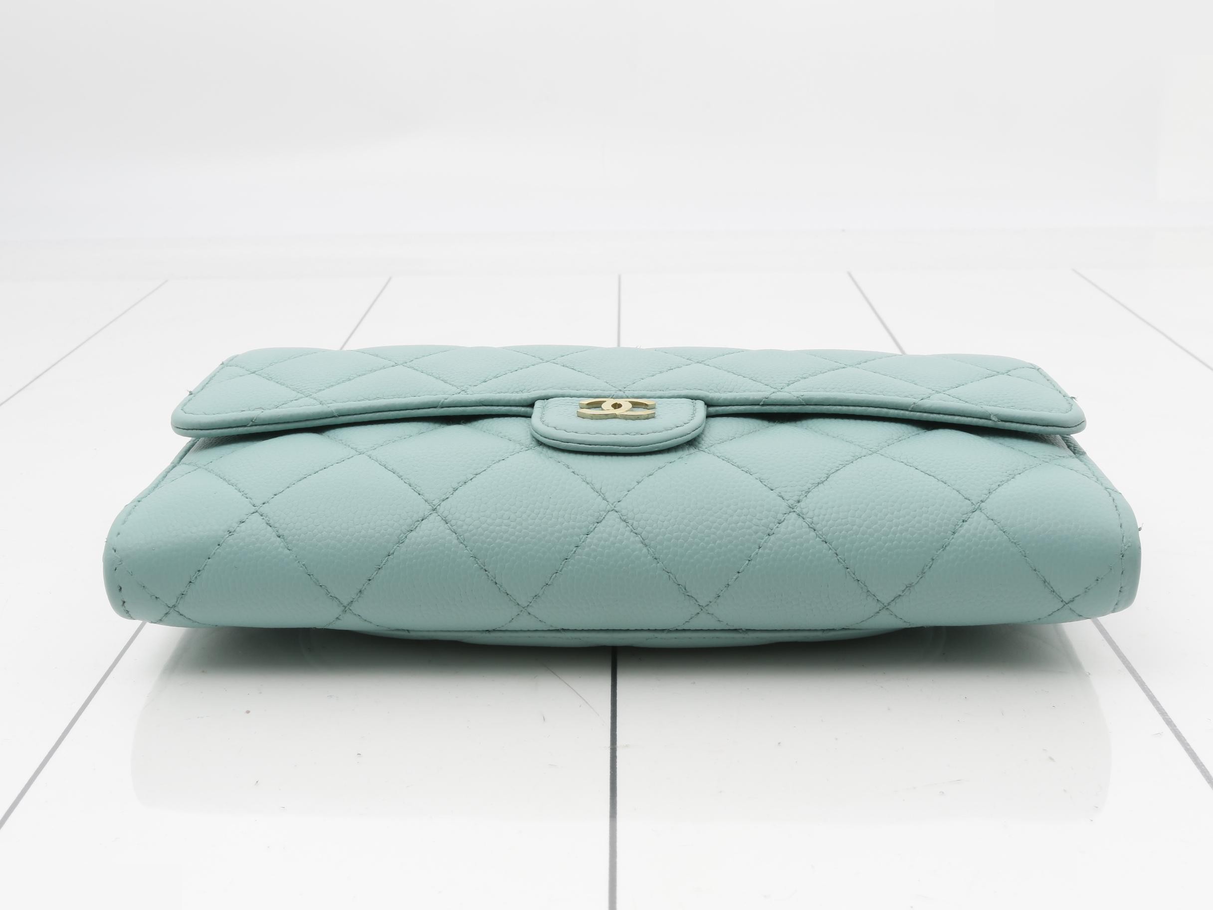 Caviar leather (bag) and wallet, green — view 3