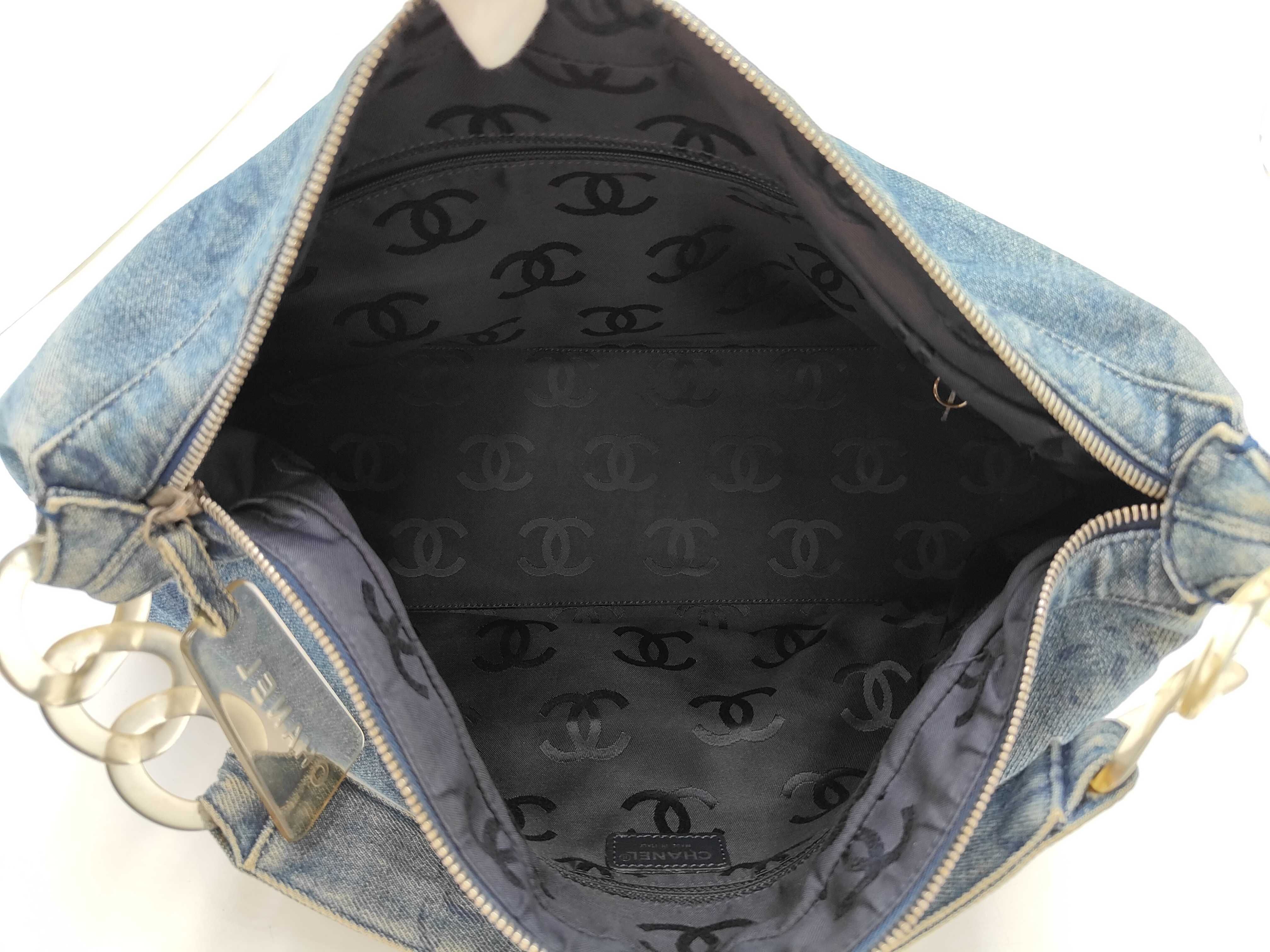 denim shoulder bag with Coco Mark, serial number 7. — view 15