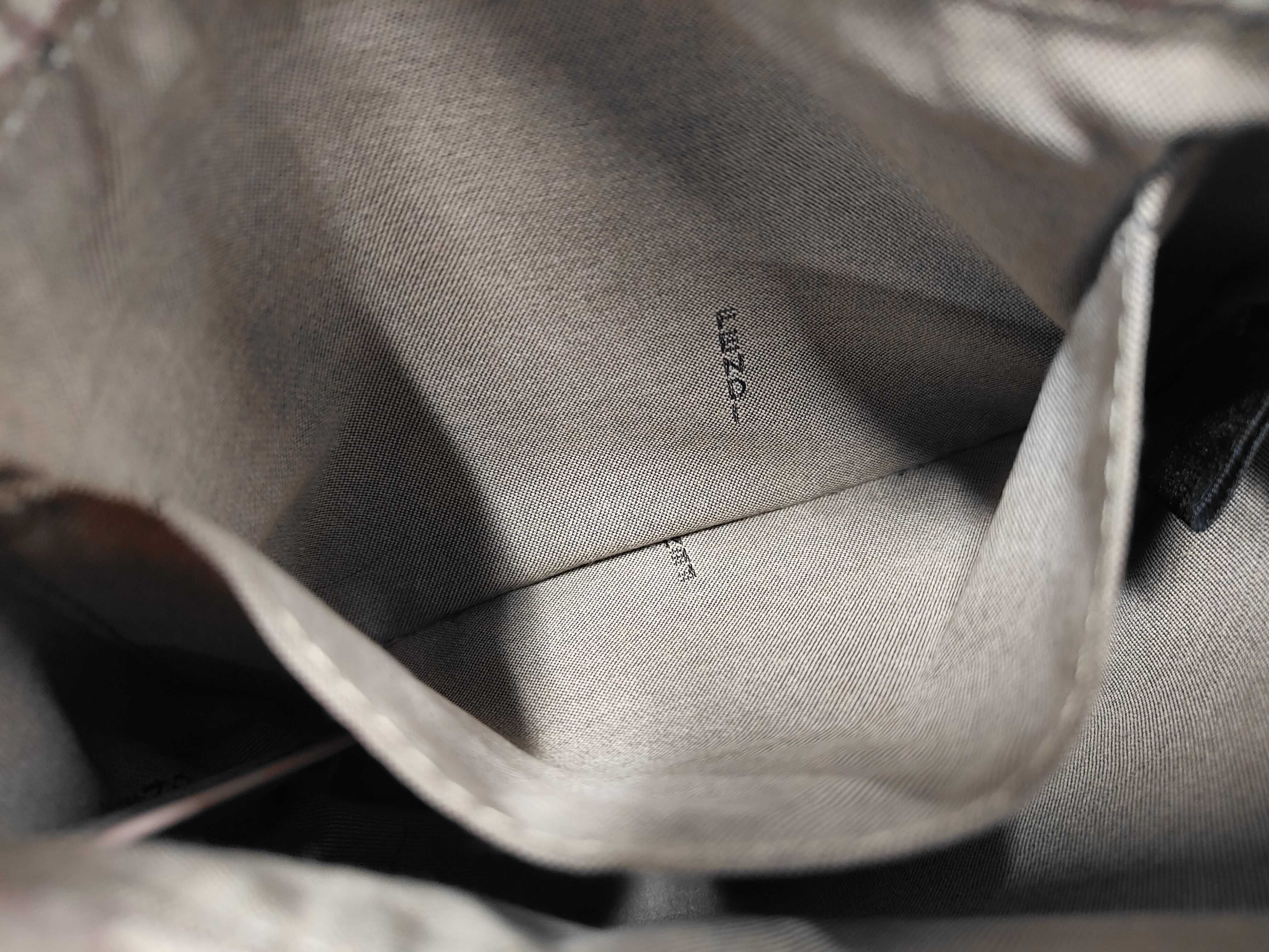 shoulder bag with FF hardware, brown. — view 13