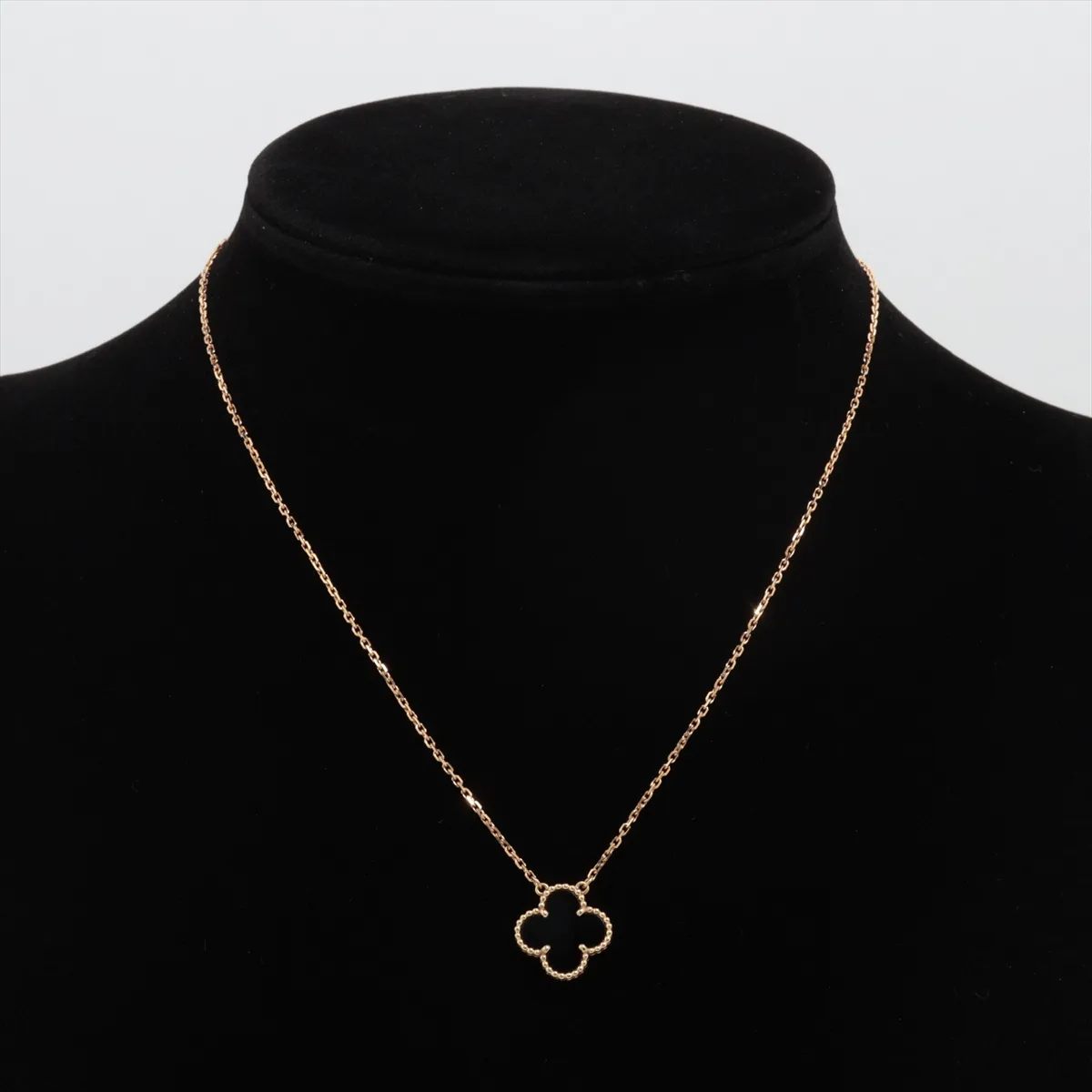 Vintage Alhambra Onyx Necklace 750 (Yellow Gold) 5.2g JA652390 — view 5