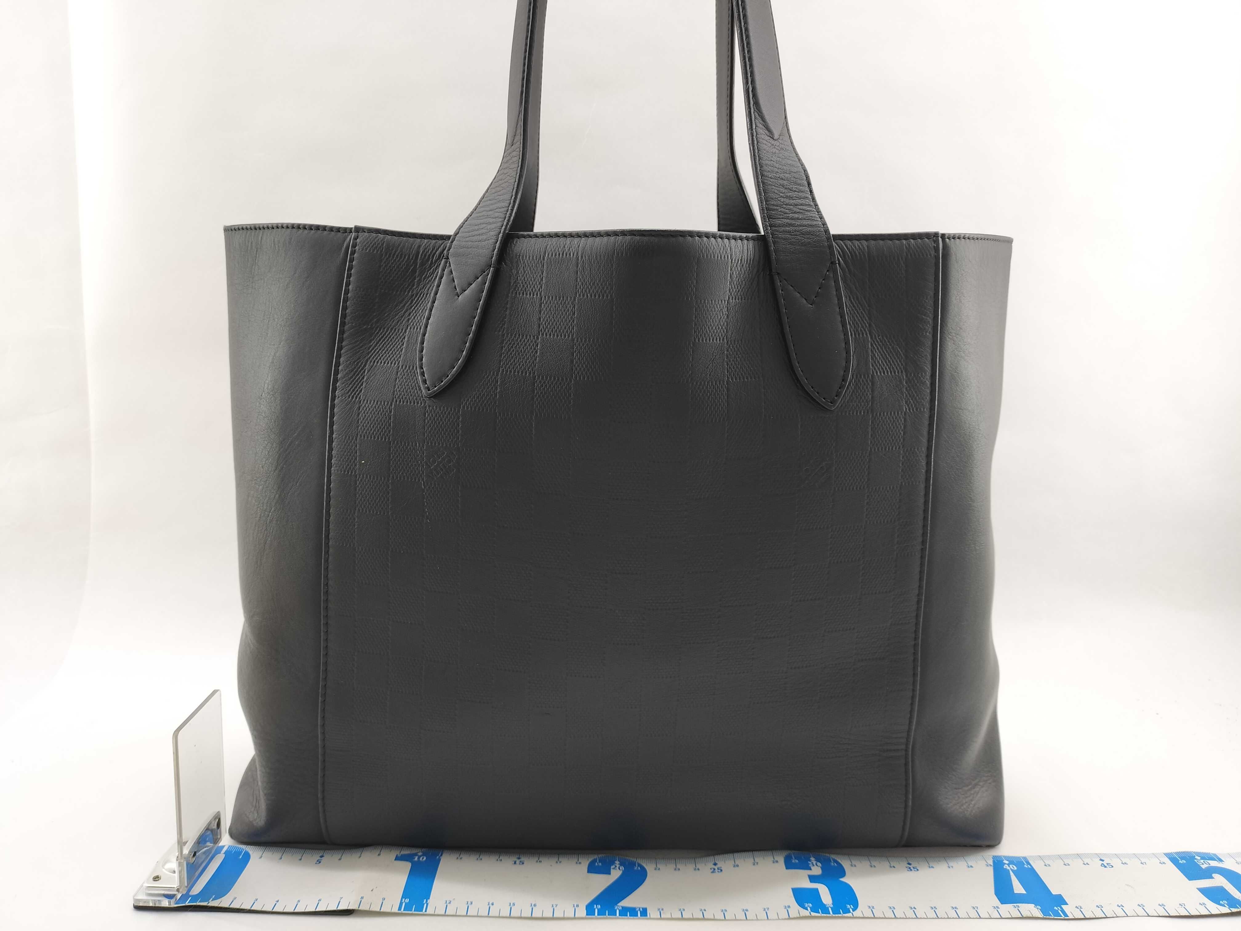 Damier Infini Leather Cabas Voyage Tote Bag Black N41493 UB4198 Tote Bag — view 2
