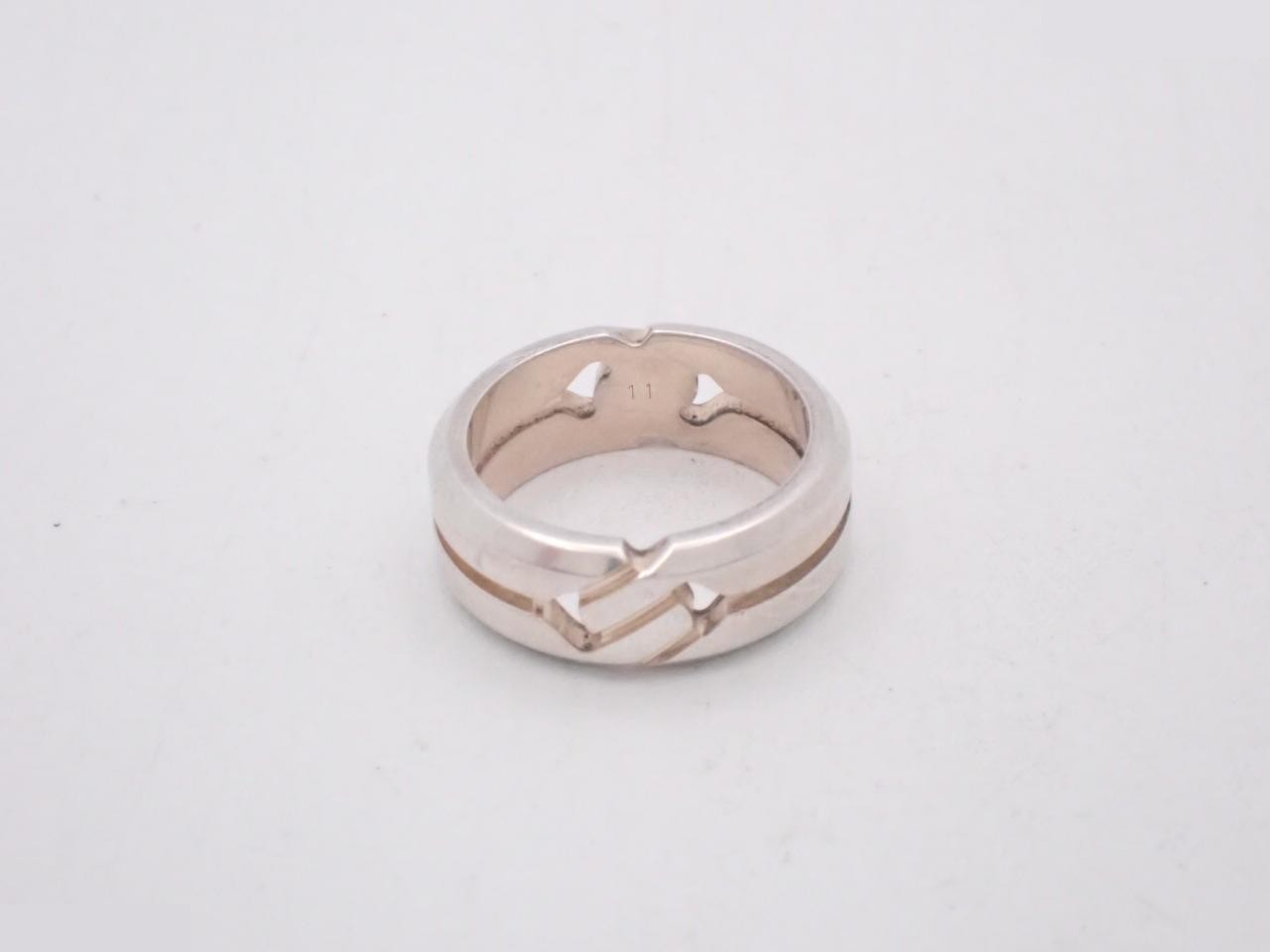 ring, 925 sterling silver, 6.4g, stamped "11", actual size #10 — view 2
