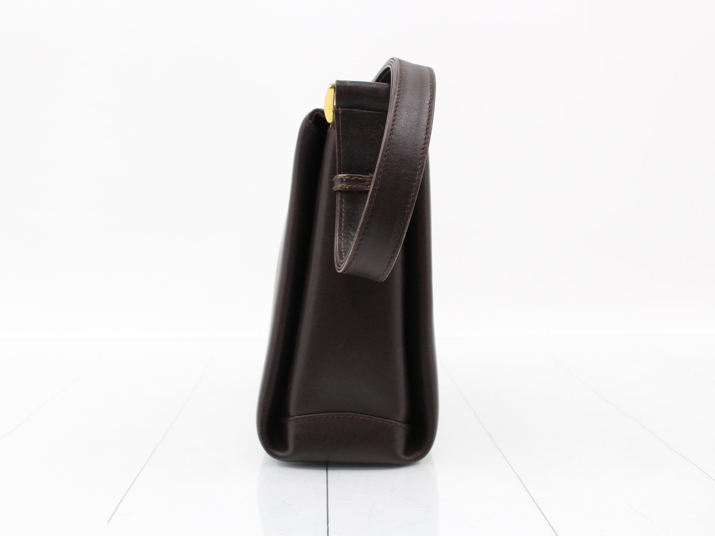 Turnlock Leather Hand Shoulder Bag — view 3