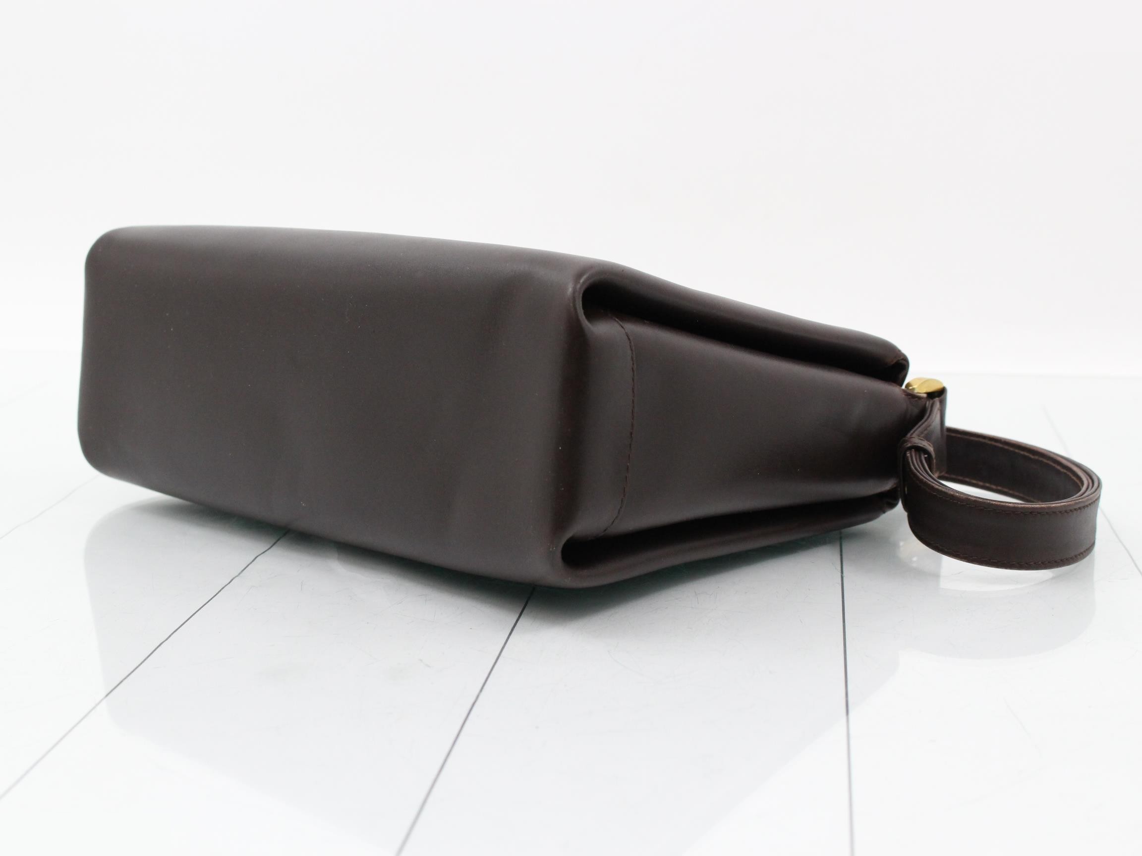 Turnlock Leather Hand Shoulder Bag — view 6