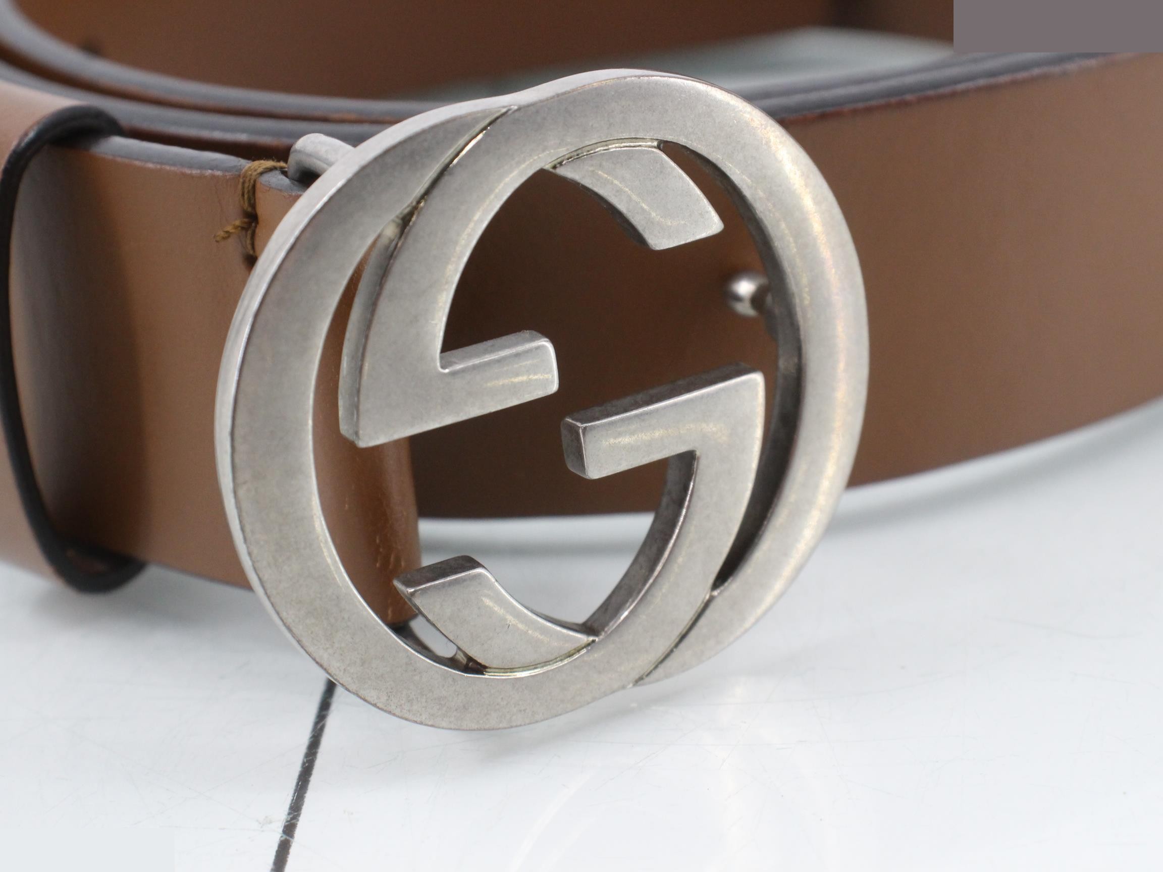 Interlocking G belt 95/38 brown — view 3