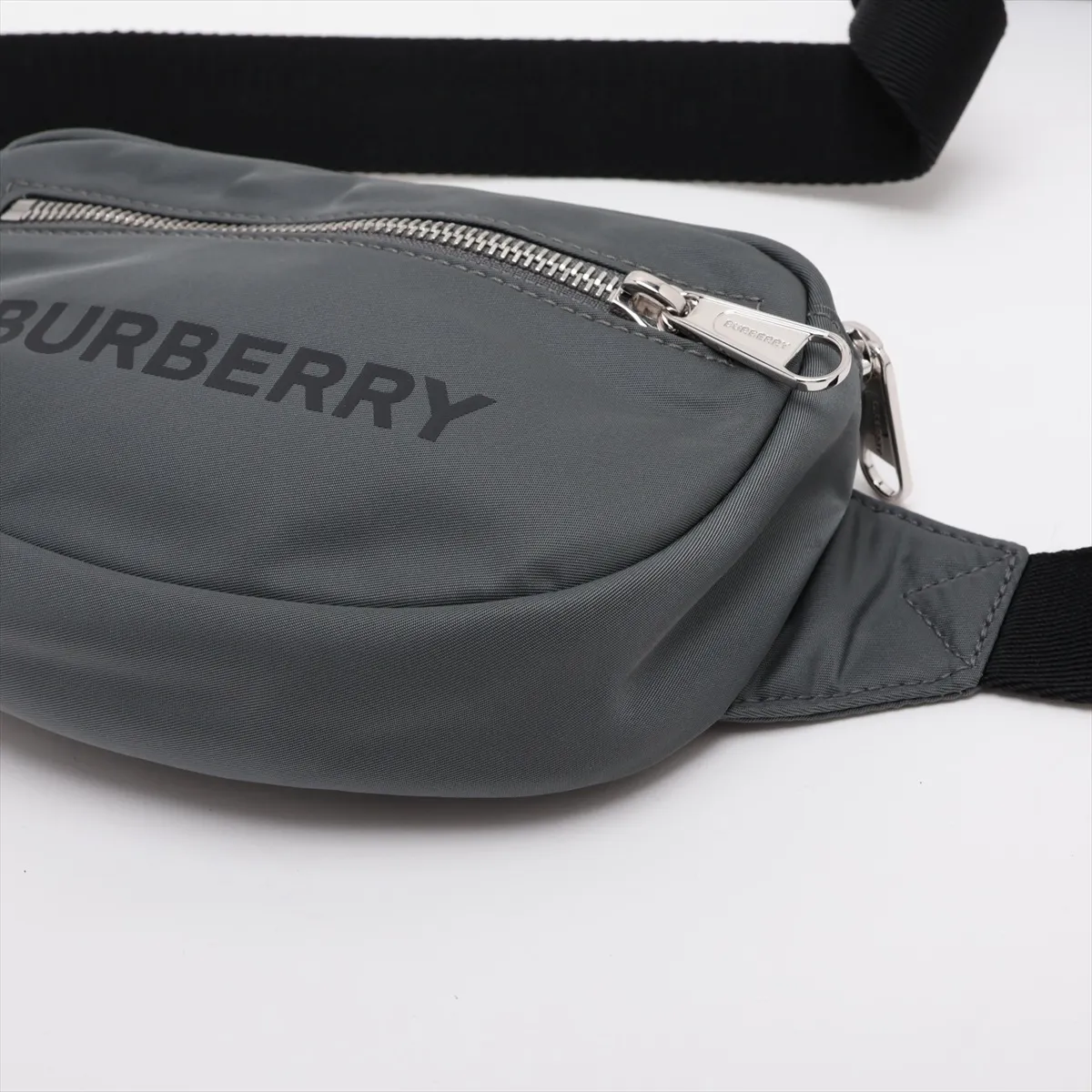 Nylon Waist Pouch, Gray — view 3