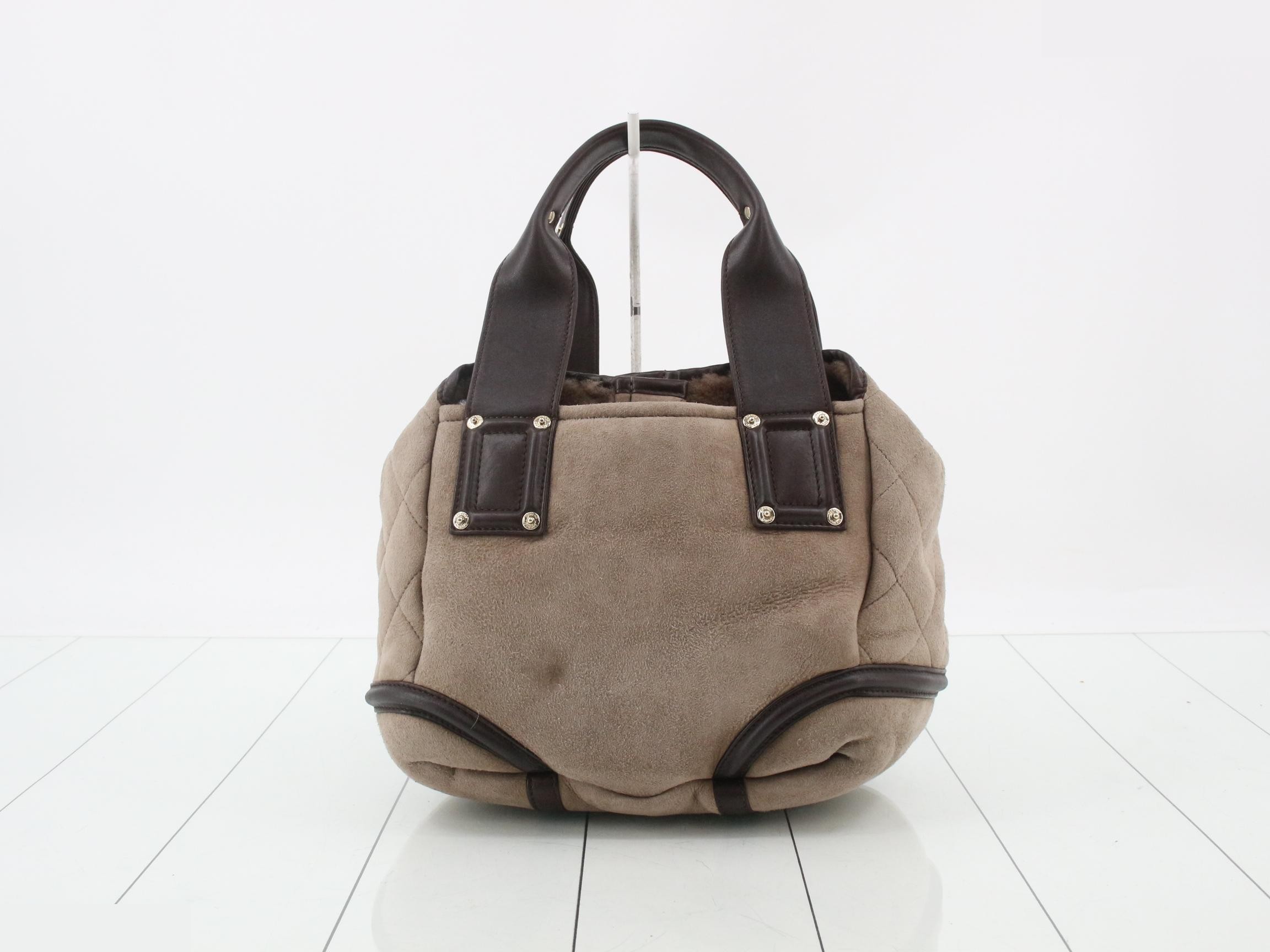 Suede (bag) / Handbag / Sheepskin / Beige / Brown — view 2