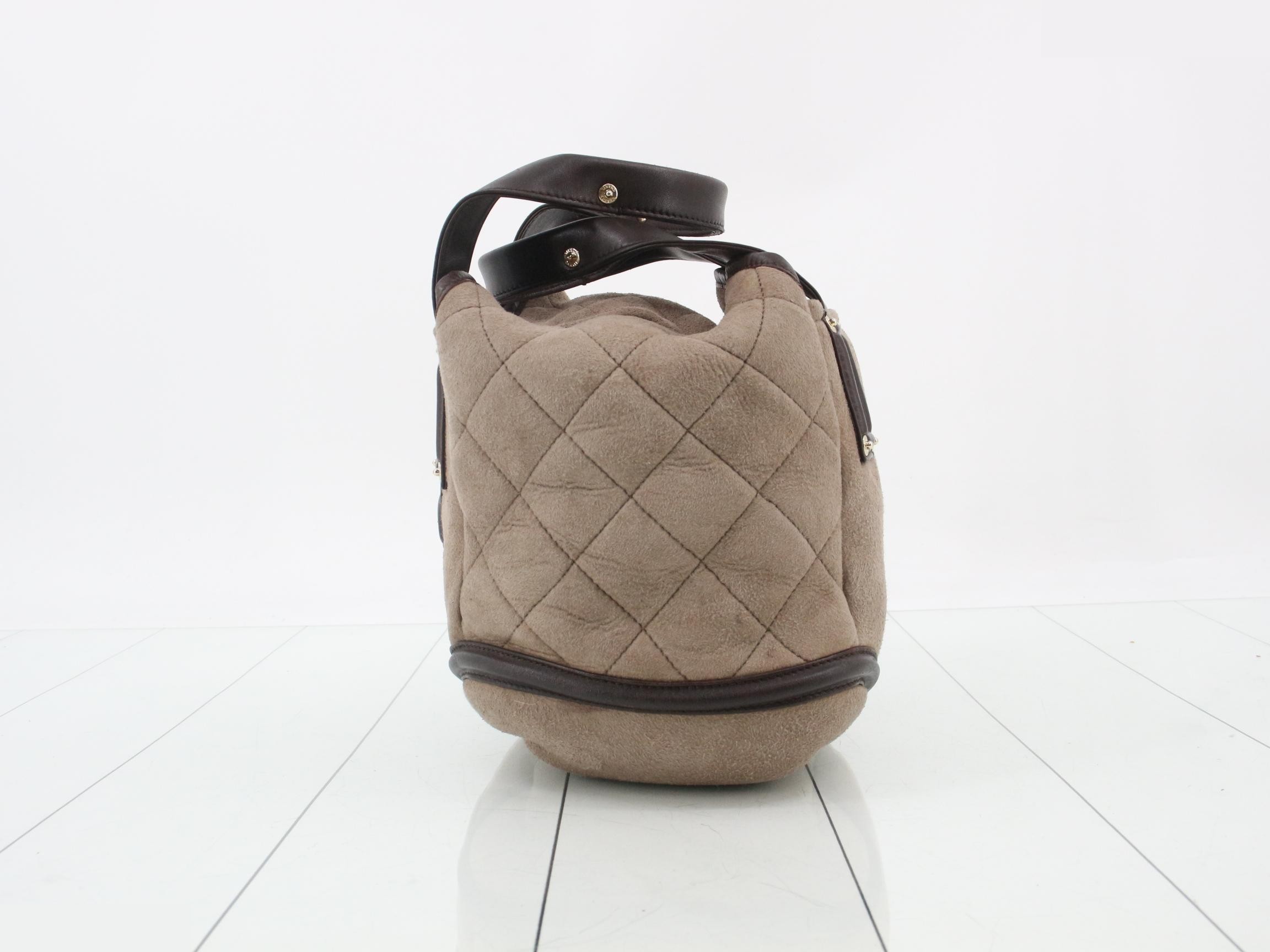 Suede (bag) / Handbag / Sheepskin / Beige / Brown — view 3