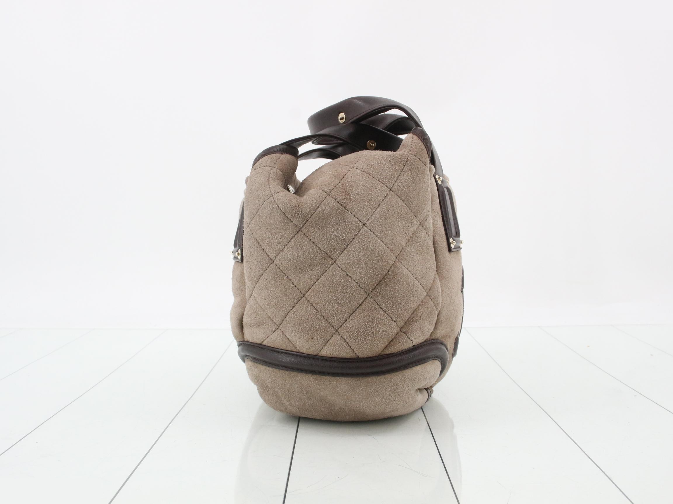 Suede (bag) / Handbag / Sheepskin / Beige / Brown — view 4