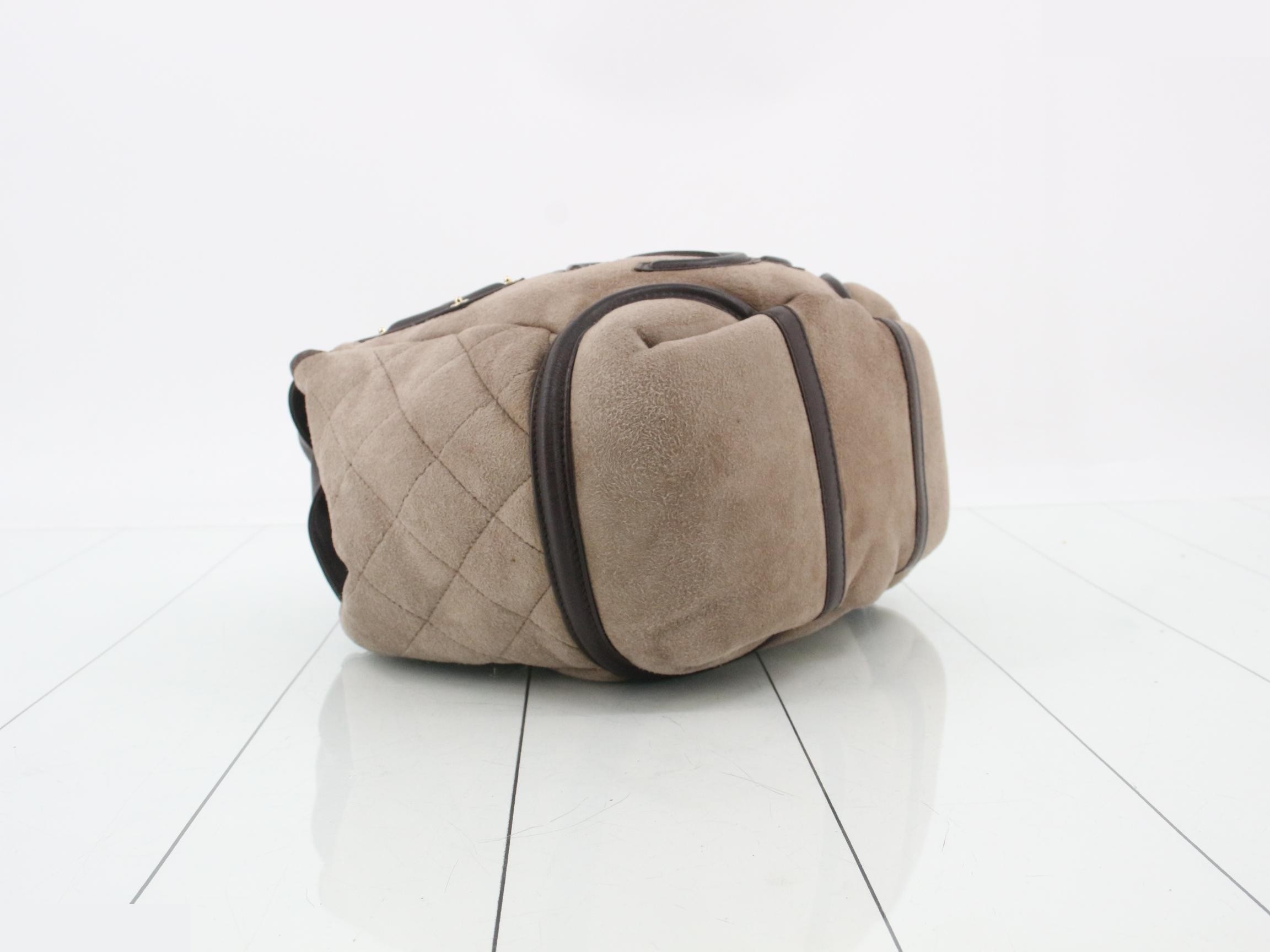 Suede (bag) / Handbag / Sheepskin / Beige / Brown — view 5