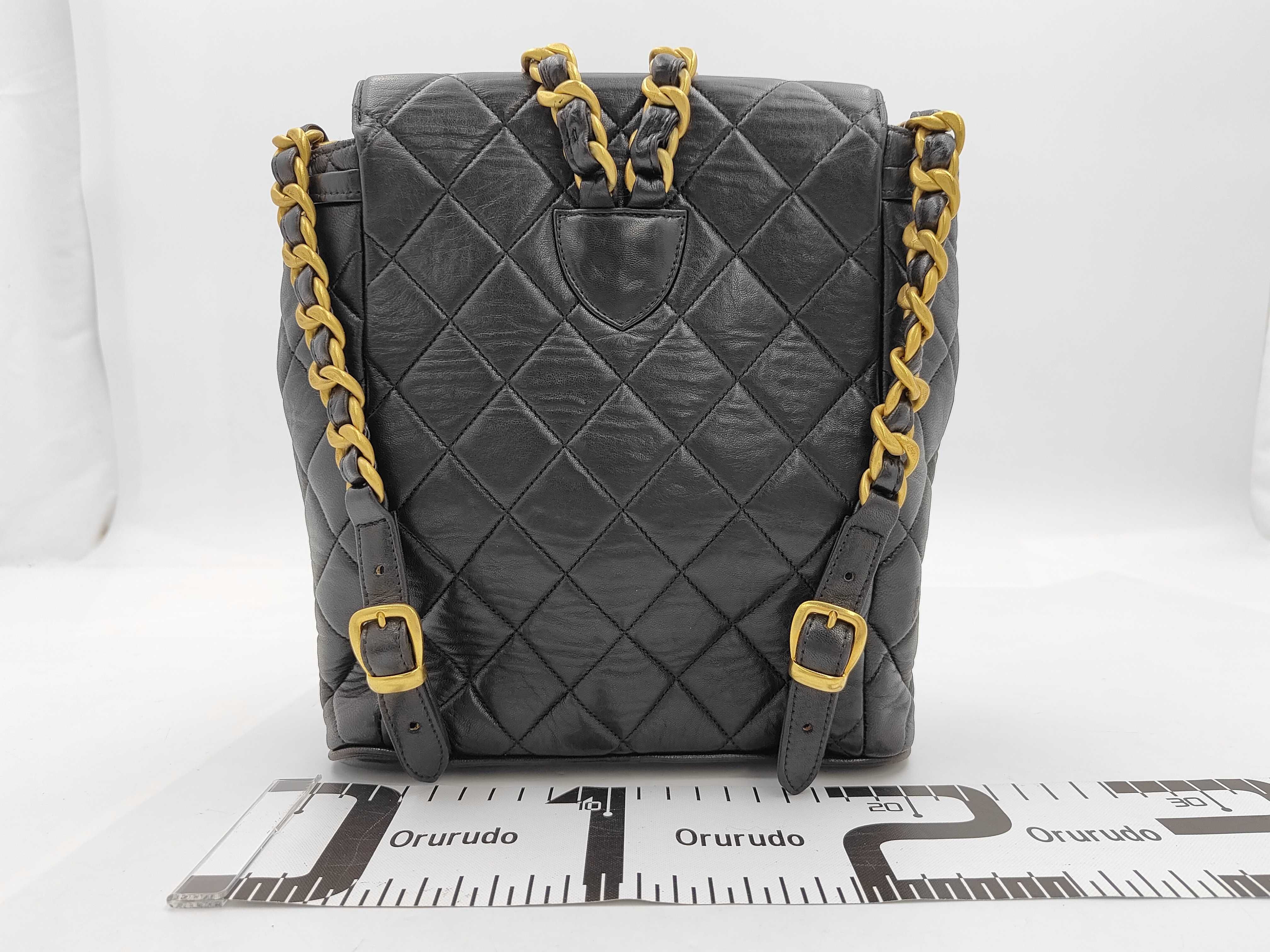 Matelassé/Lambskin Black Backpack — view 2