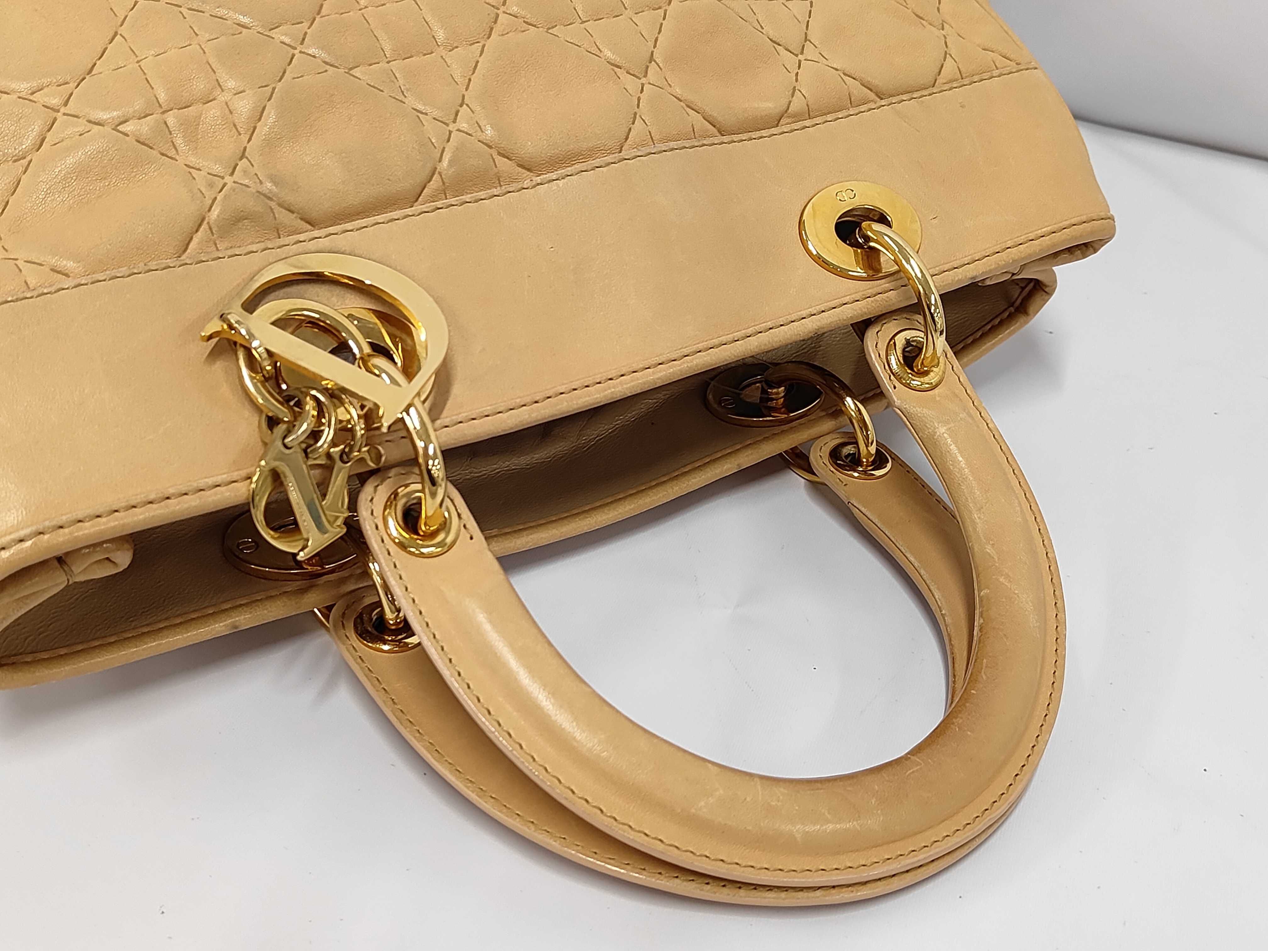 Lady Dior Cannage Leather Handbag — view 5