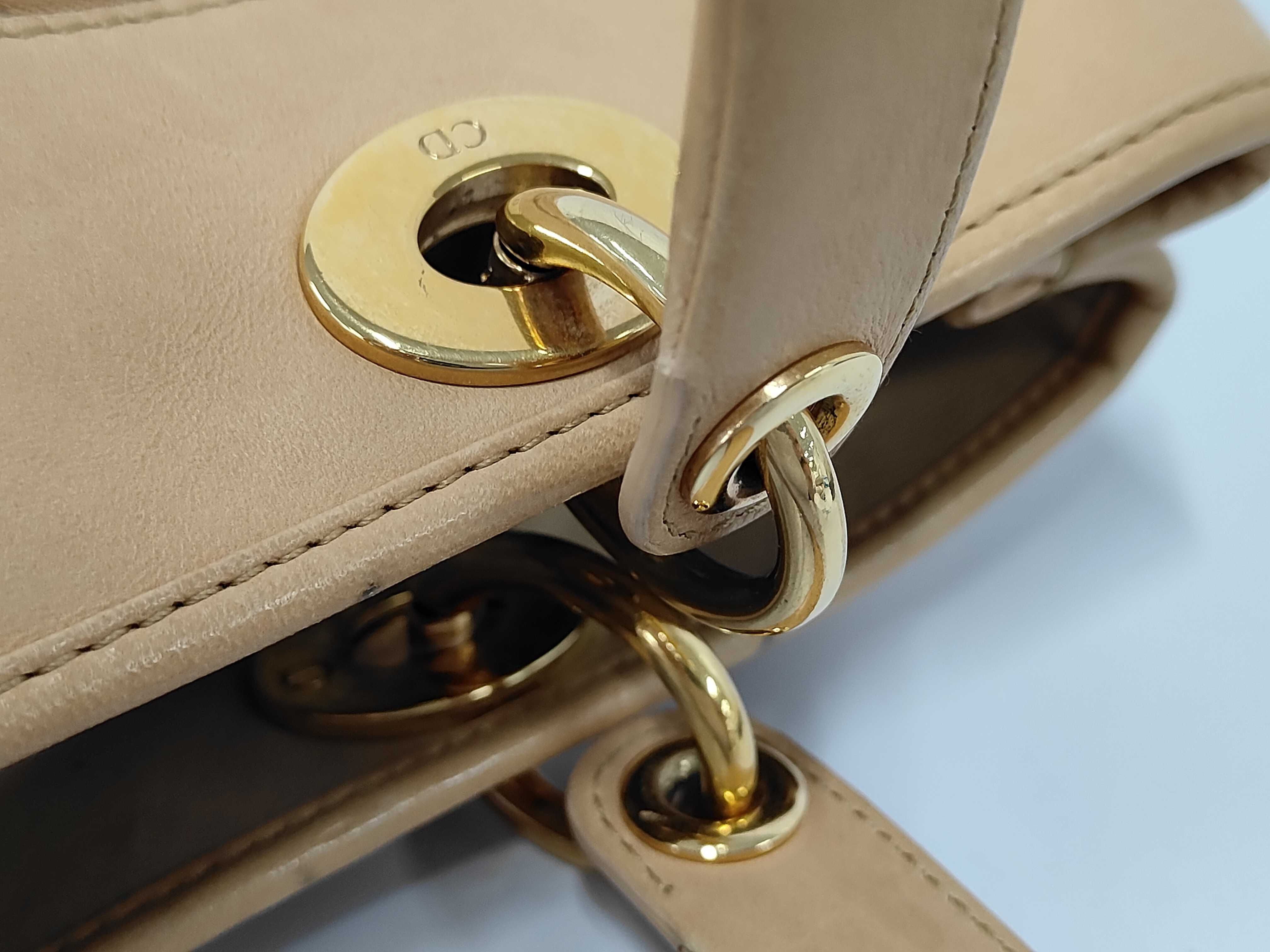 Lady Dior Cannage Leather Handbag — view 7