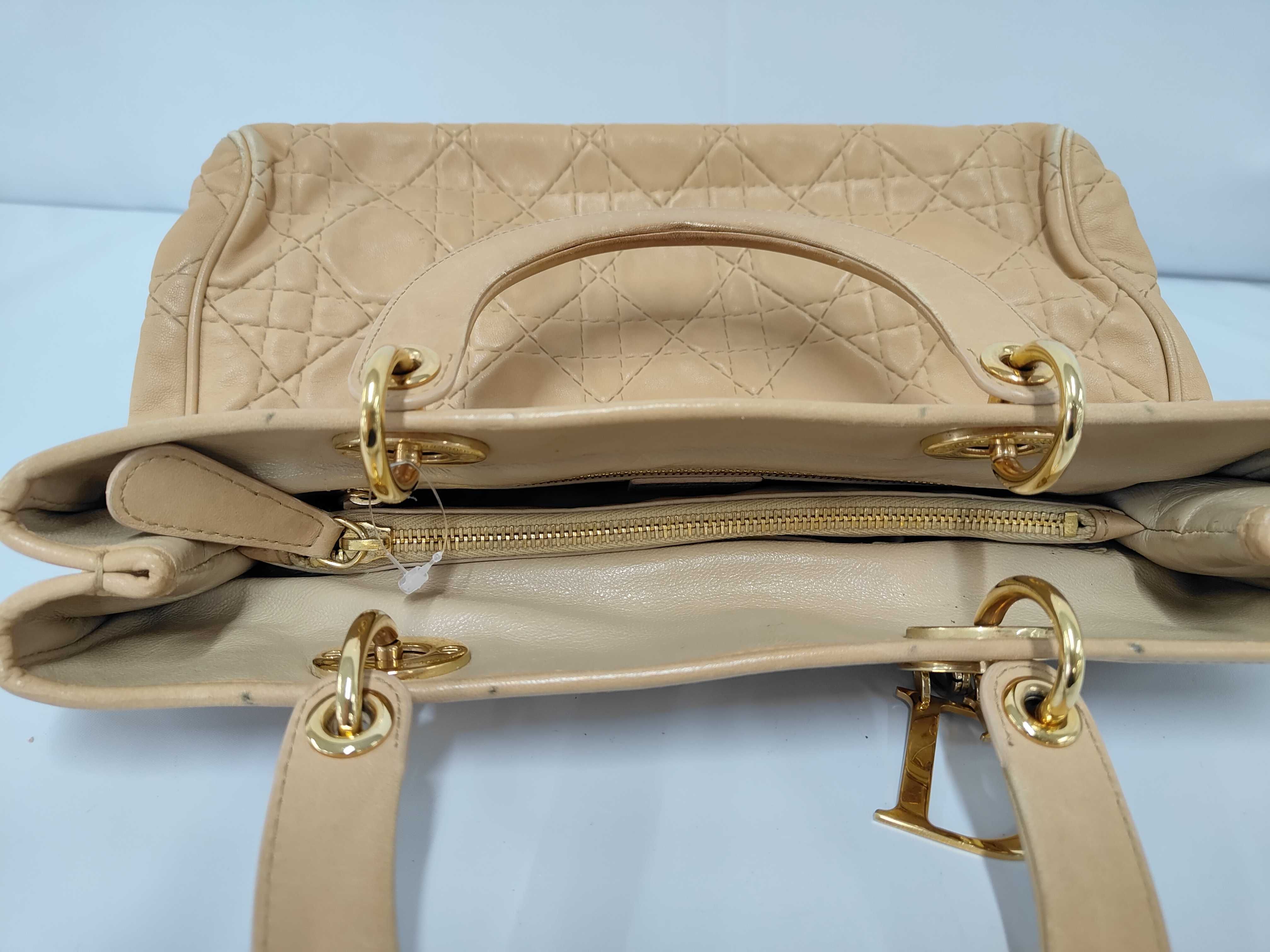 Lady Dior Cannage Leather Handbag — view 8