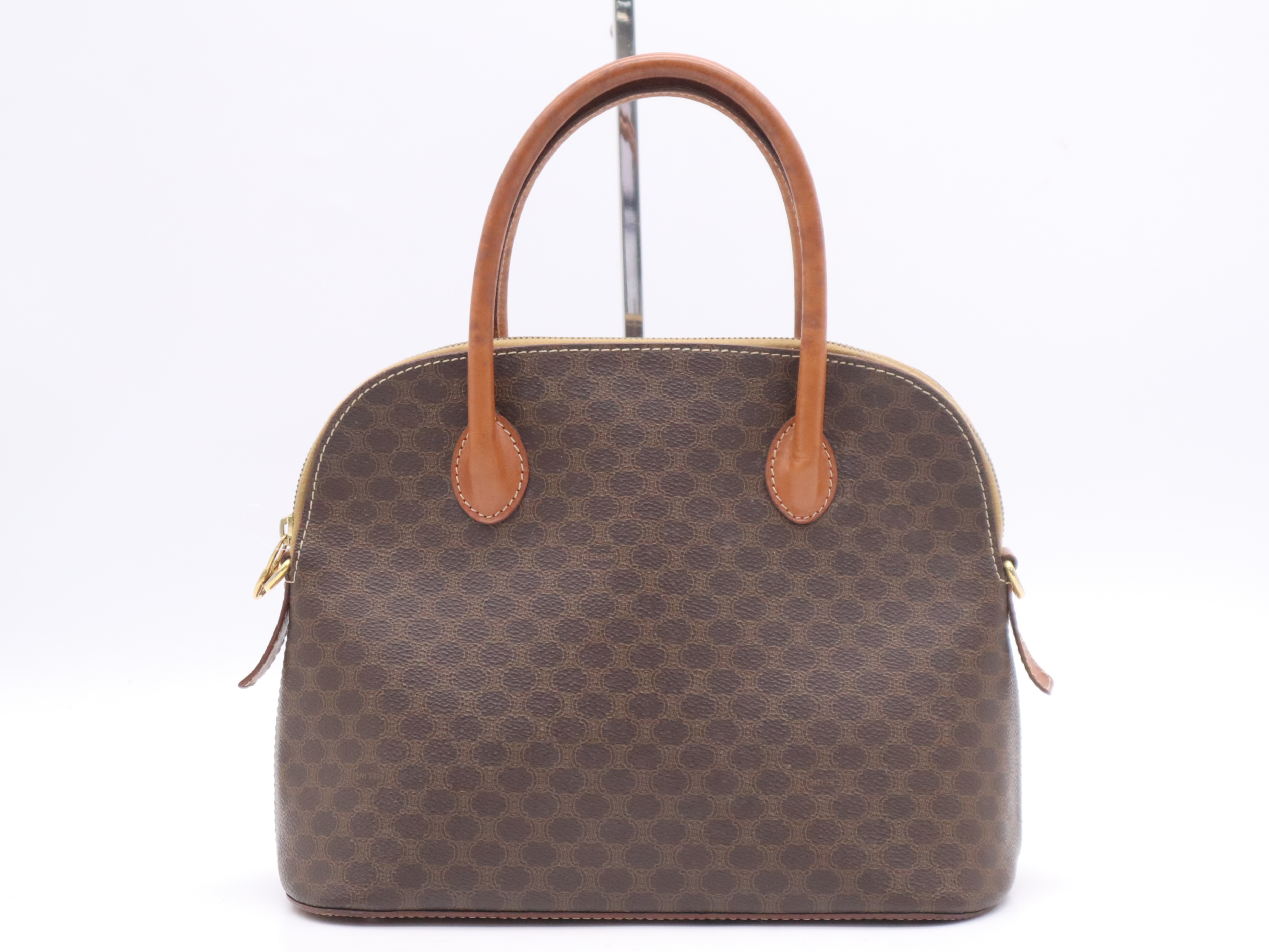 Leather Macadam Pattern Handbag