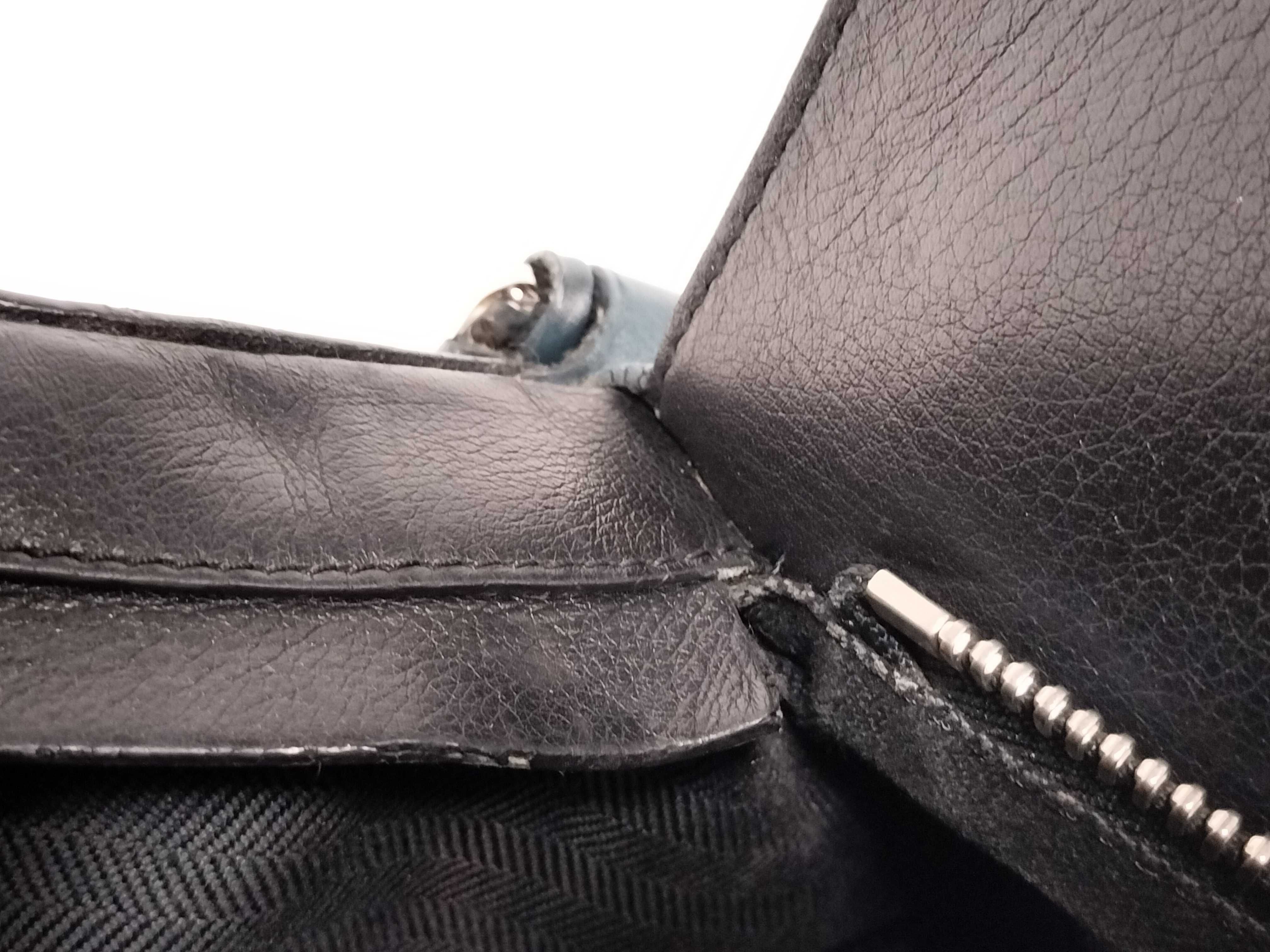 Navy Black Calf Puzzle Large Shoulder Bag — view 10