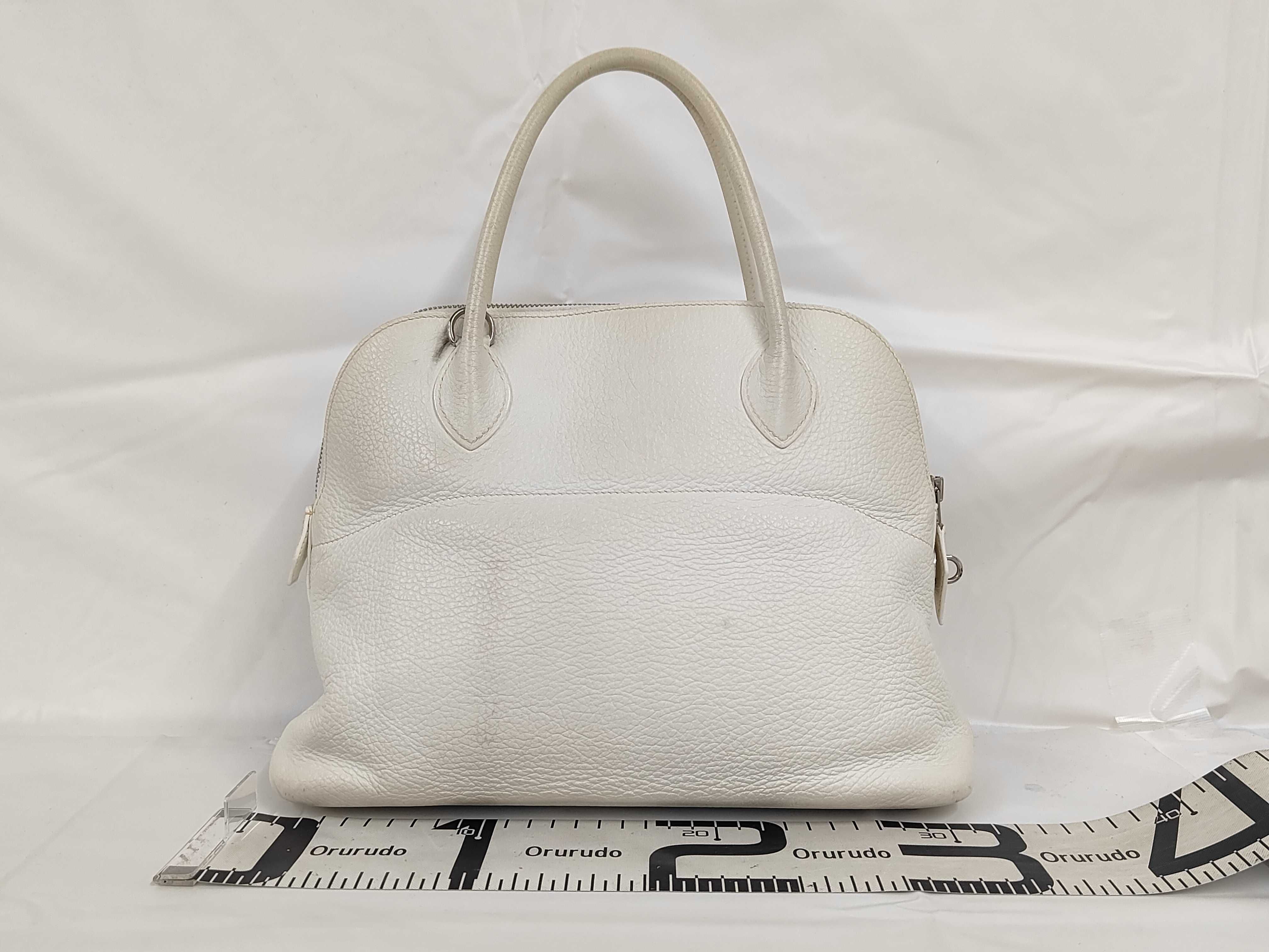 Bolide 31 Taurillon Clemence White 2-way Handbag J Stamp — view 2