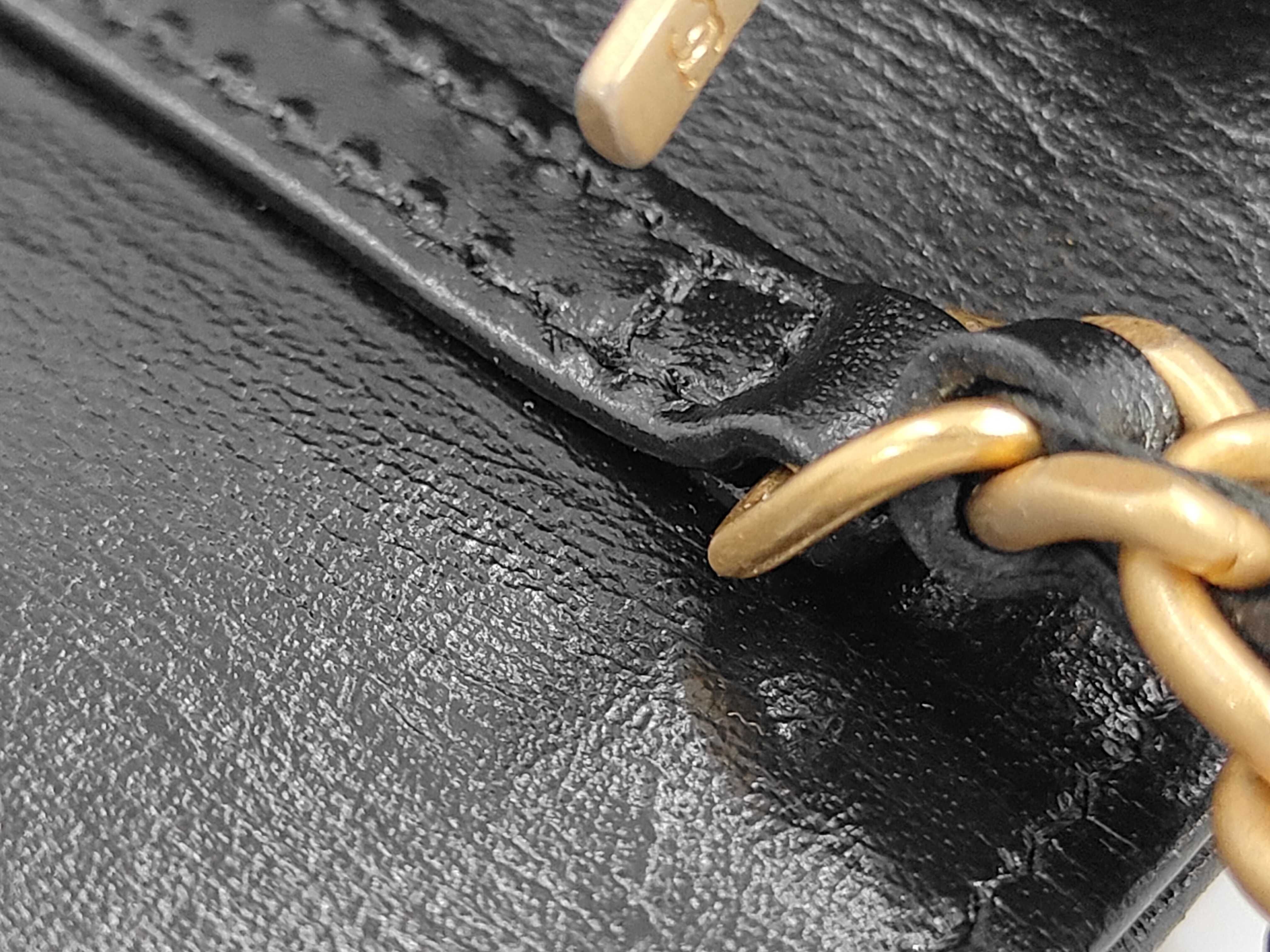 Matelassé Chain Wallet WOC Black Lambskin Coco Mark Gold Hardware Shoulder Bag — view 6