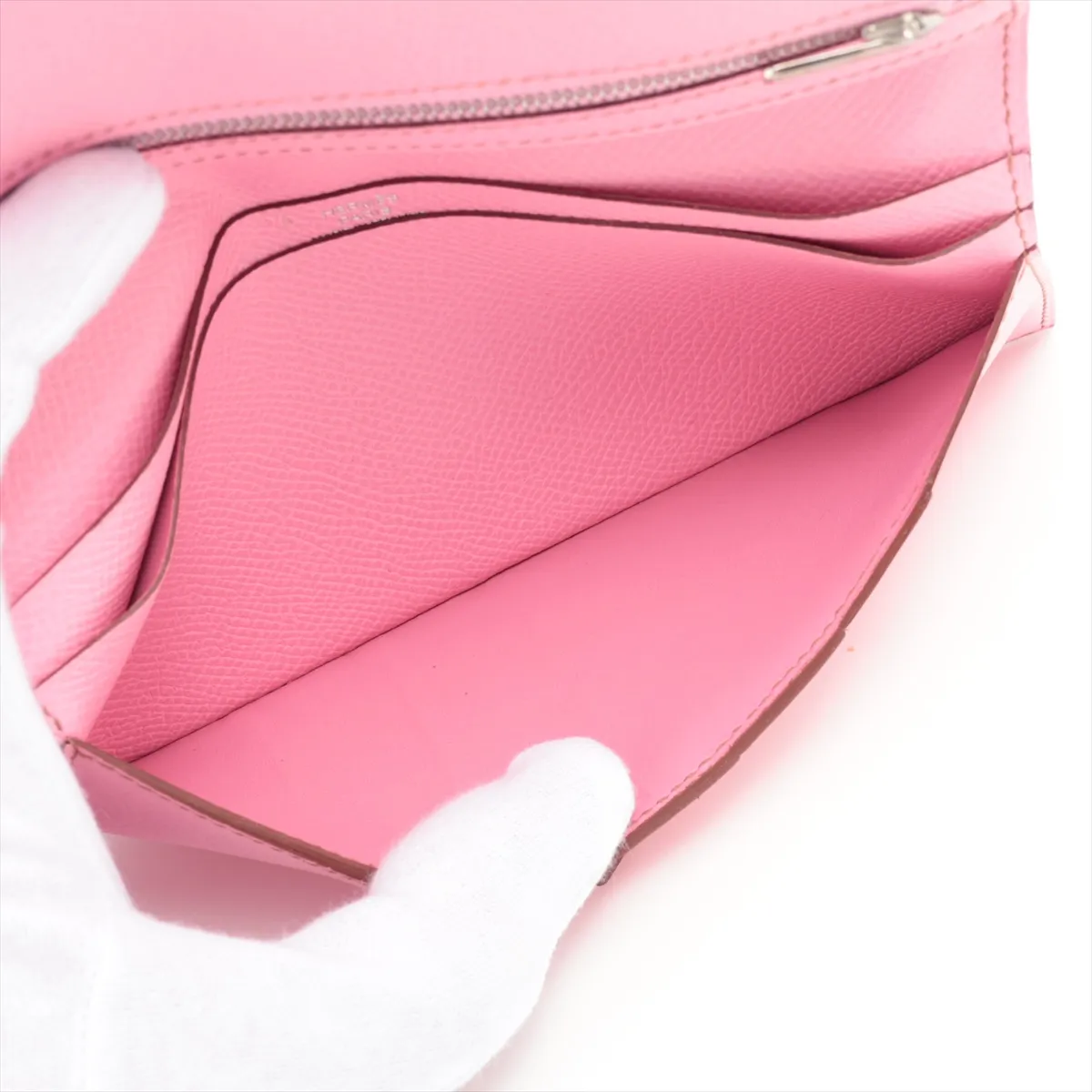 Bearn Soufflé Veau Epsom Long Wallet Rose Confetti Silver Hardware N: 2010 Sale Item — view 4